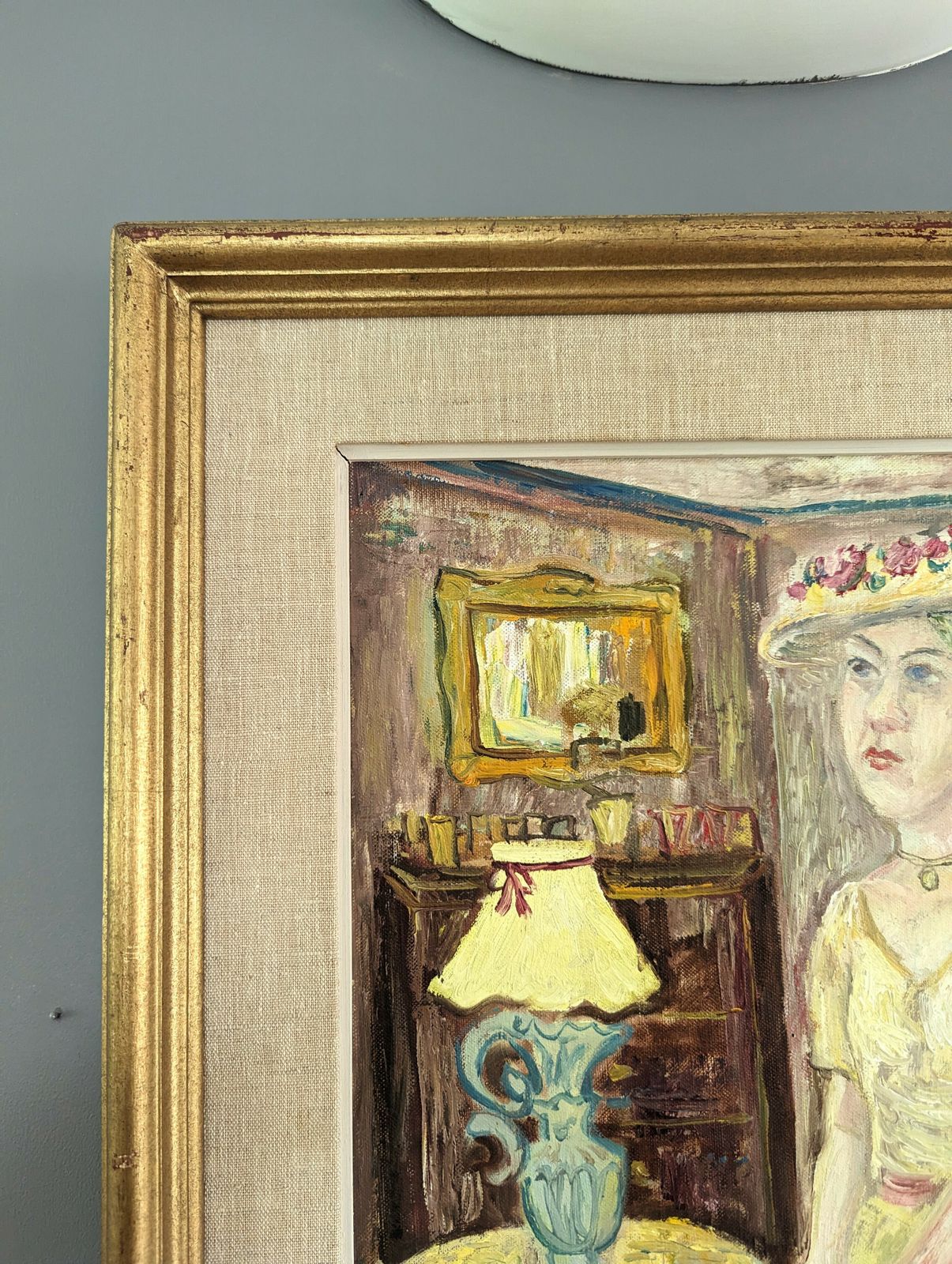 Lady In Yellow Oil Painting, Modernist photo buy