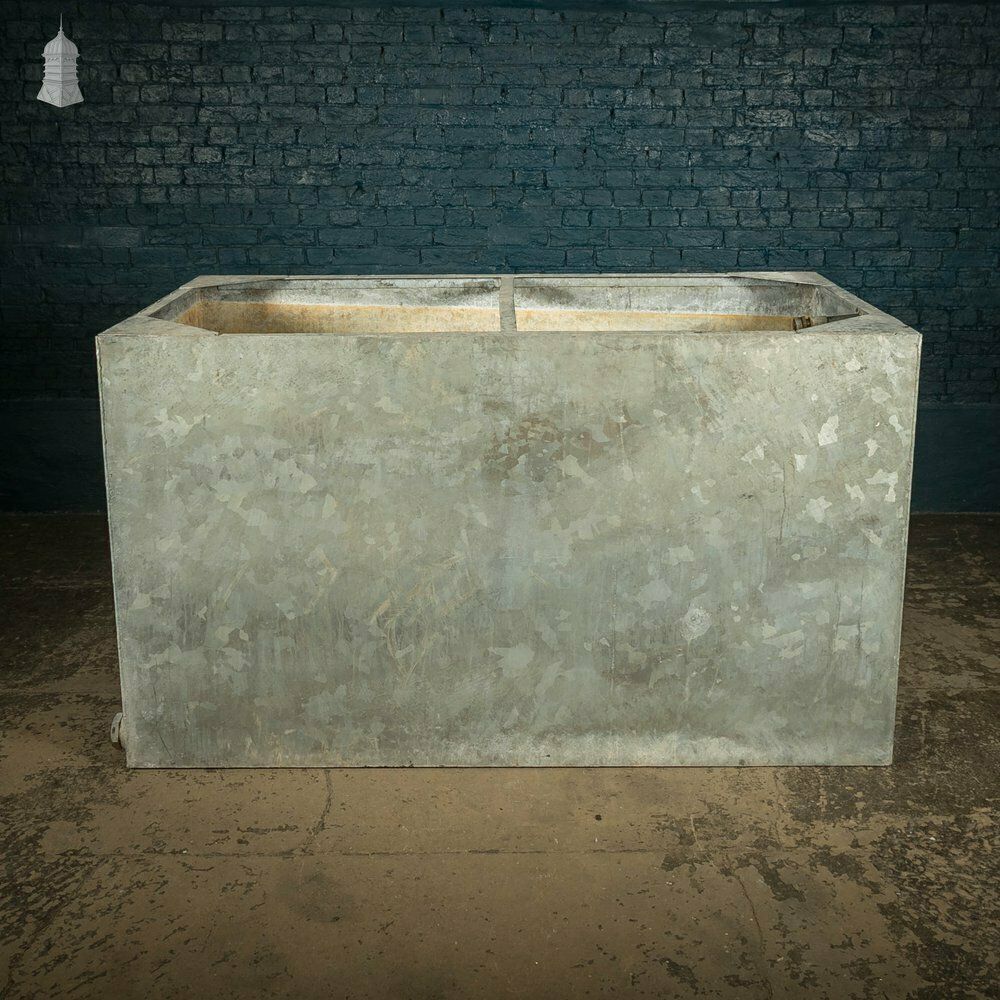 Galvanised Water Tank, Large Reclaimed Metal Planter