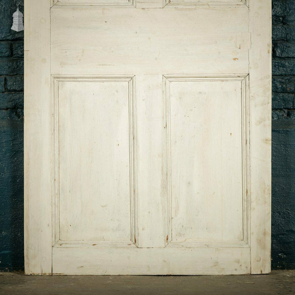 120.0 Four Panel Door, White Painted Pine Paneled Door photo