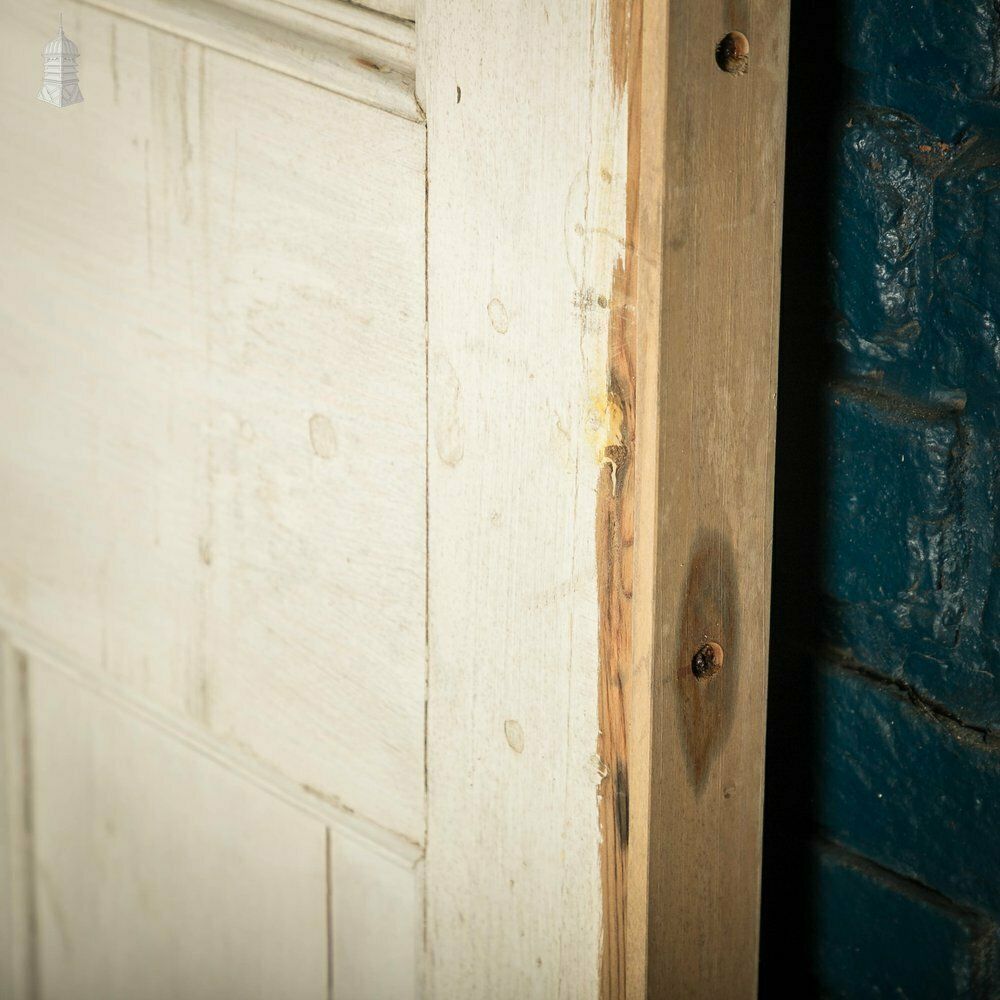 photo for sale Pine Paneled Door, Moulded 6 Panel, White Painted