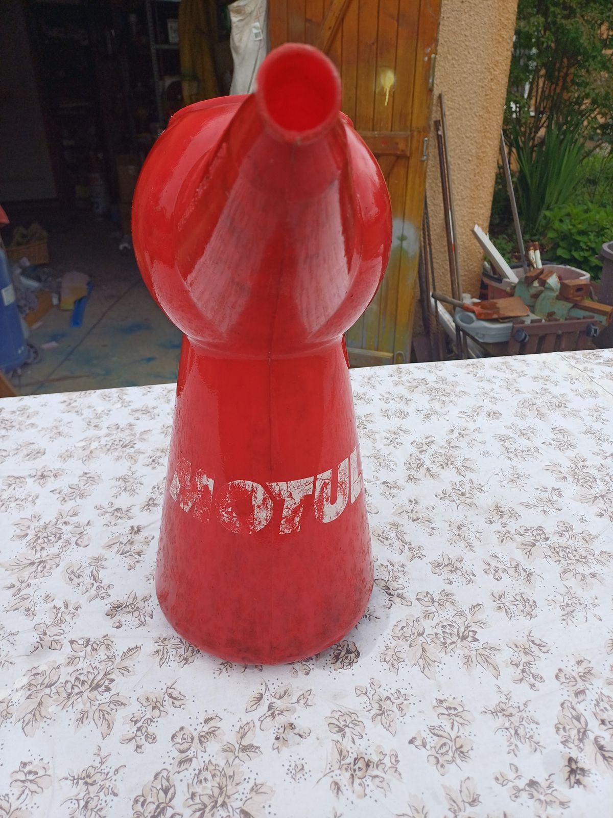 Motul Oil Jug Pitcher, 1950s, Plastic photo furniture