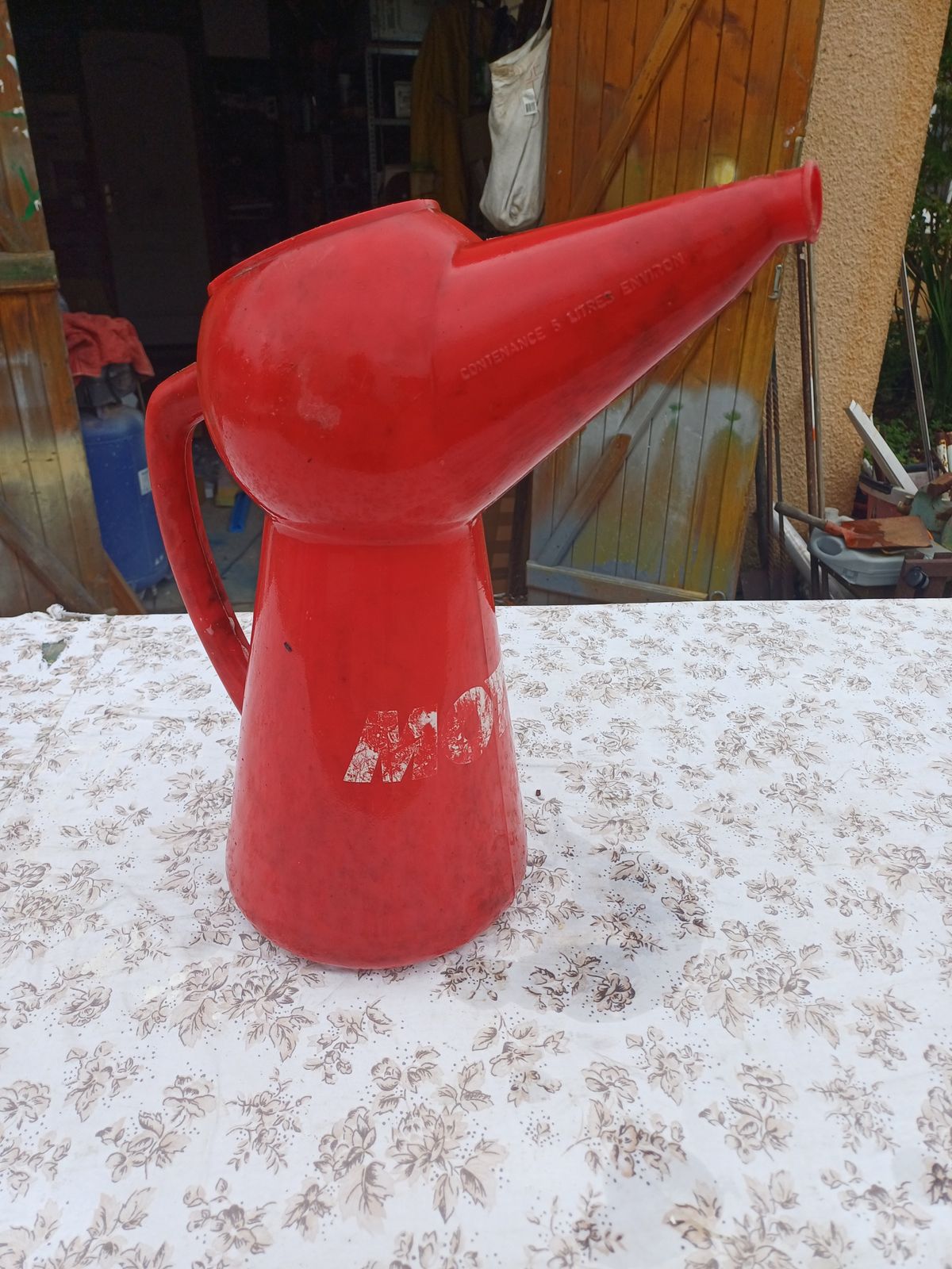 photo furniture Motul Oil Jug Pitcher, 1950s, Plastic