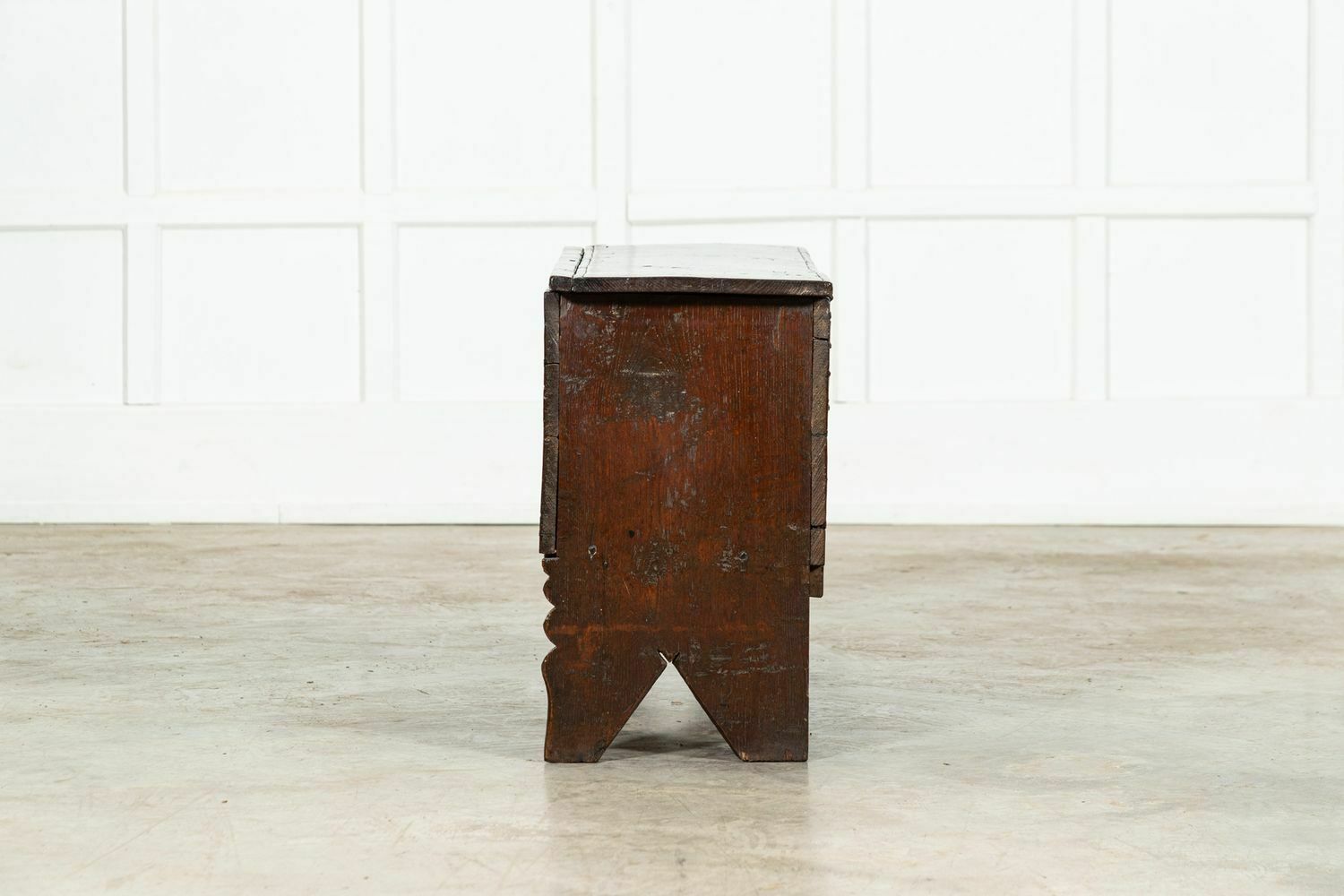 17thc English Oak Coffer, 1700s photo vintage