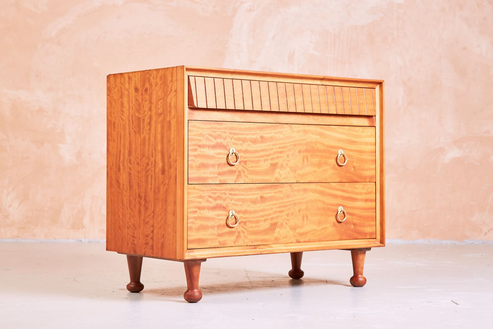 Heals Satinwood Chest Of Drawers By Aj Milne photo Furniture