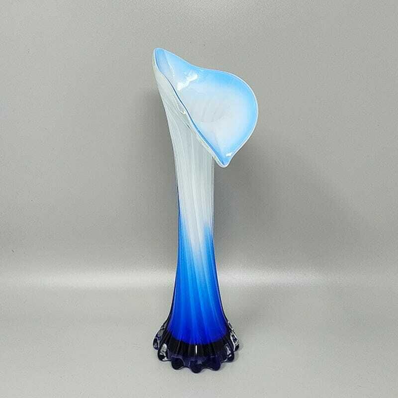 1960s Astonishing Jack In The Pulpit "Calla Lily" Vase In Murano Glass. photo for sale