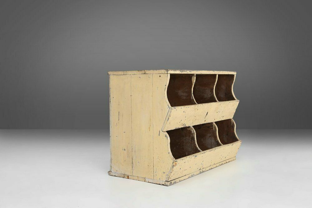 Industrial Compartment Cabinet With Rich Patina, France, 1890s photo for sale