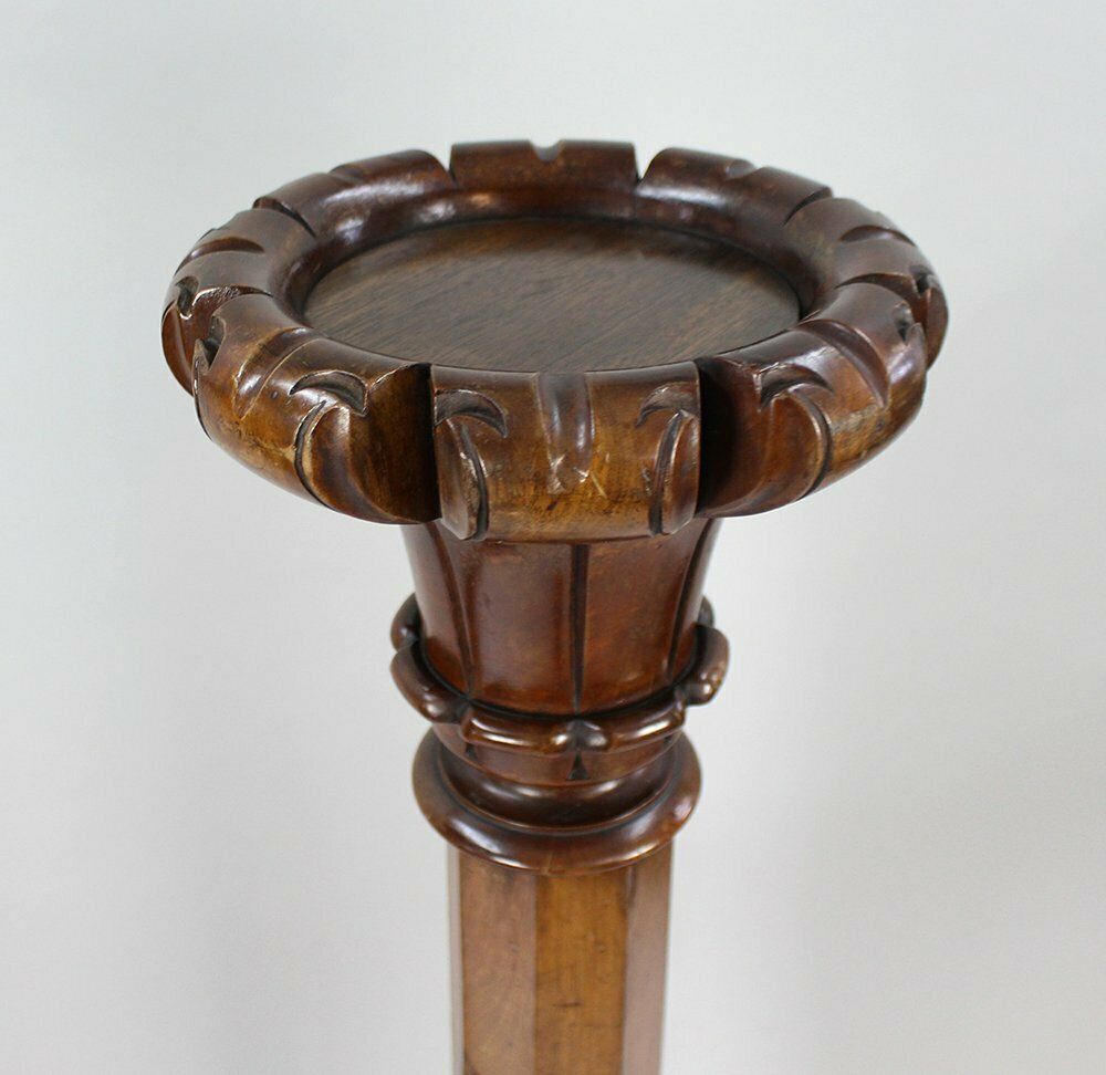 Early Victorian Carved Mahogany Pedestals, Set Of 2 photo buy
