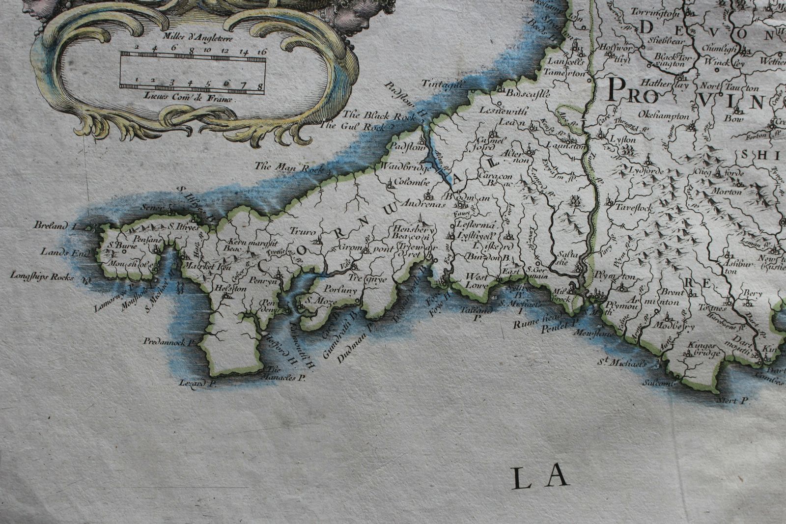 Nicolas Sanson's 1654 Map Of South West England Known As The Kingdom Of Wessex photo Art