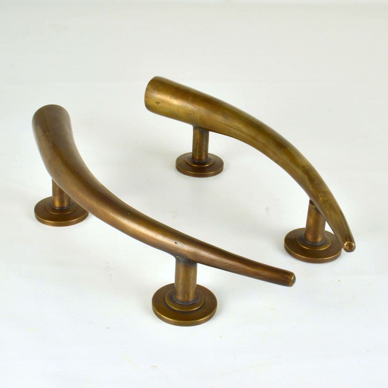 Pair Of Bronze Art Deco Push And Pull Door Handles photo Home Fixtures