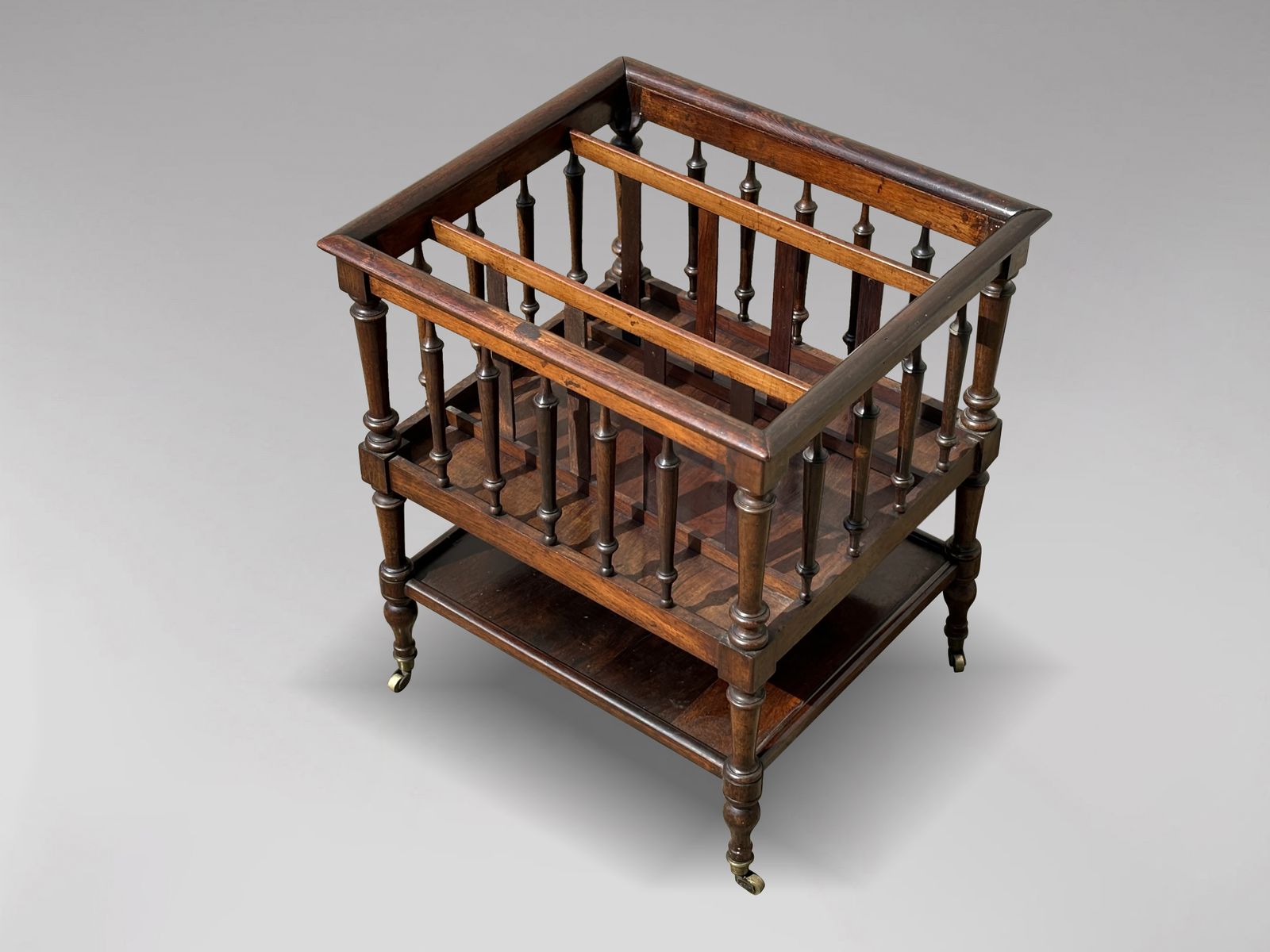 19th Century French Rosewood Canterbury Or Magazine Rack photo for sale