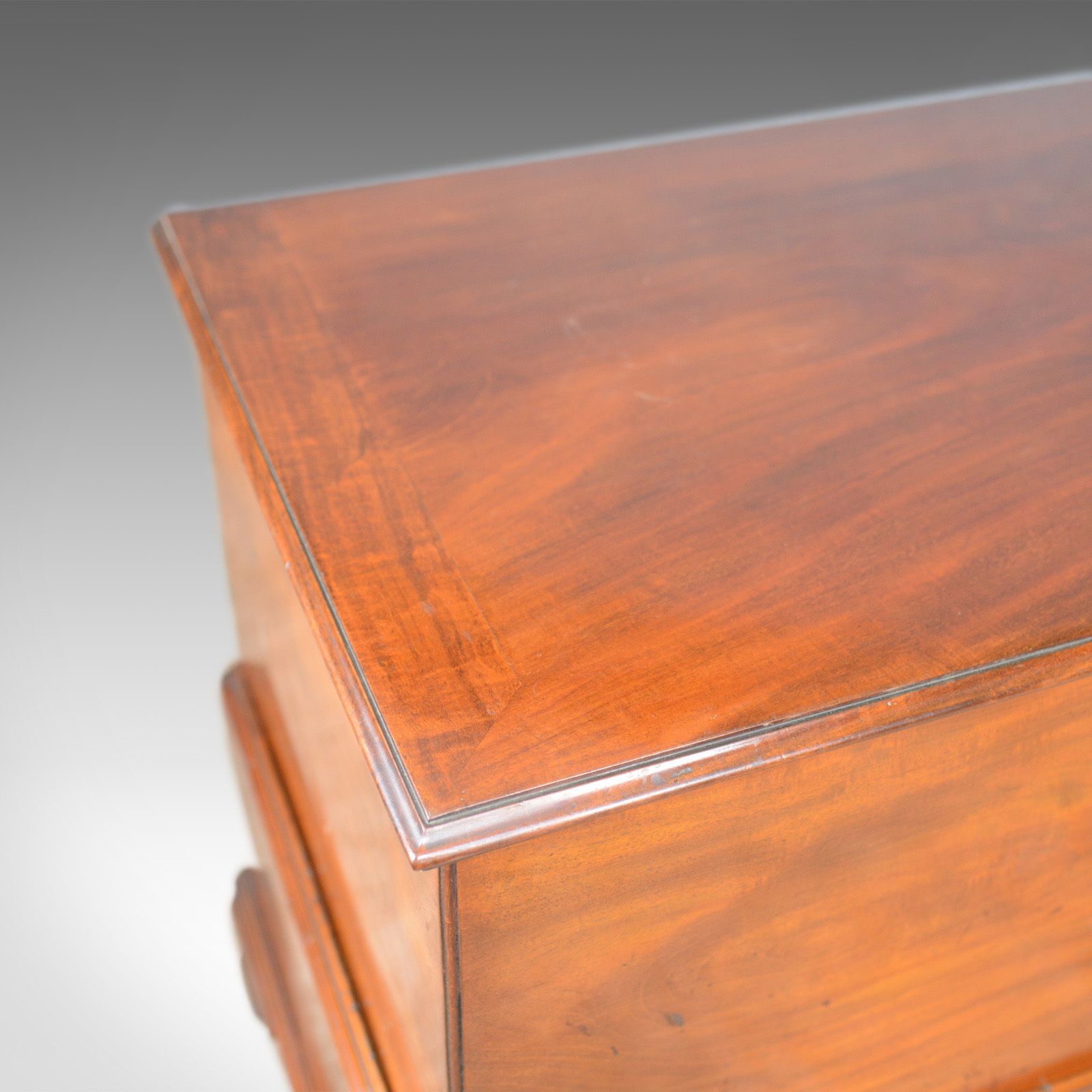 Antique, Mule Chest, English, Georgian Housekeepers Trunk, Mahogany, Circa 1780 photo furniture