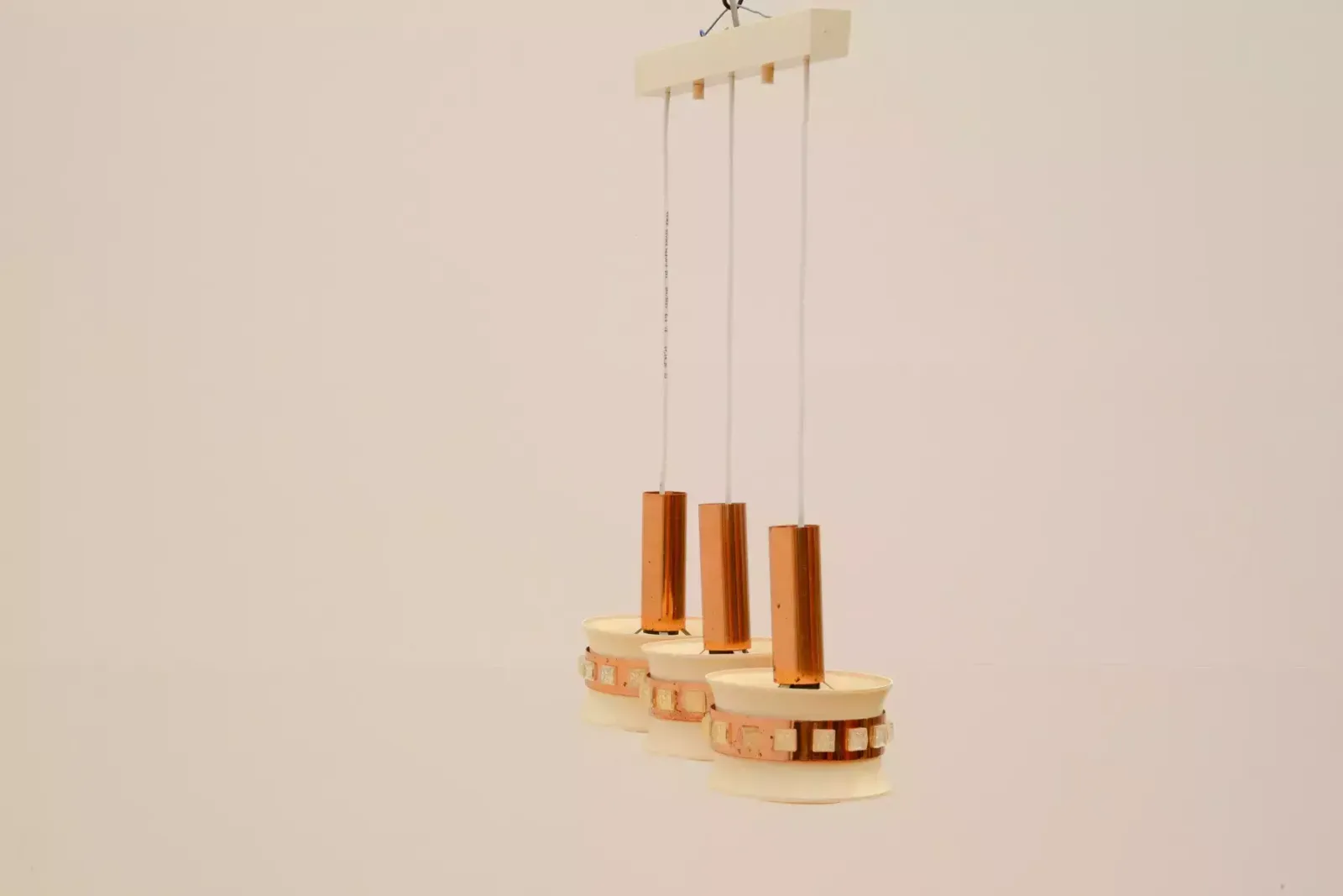 Vintage Hanging Lamp With Two Cut Glass Lampshades, Kamenický šenov, 1970´S photo furniture