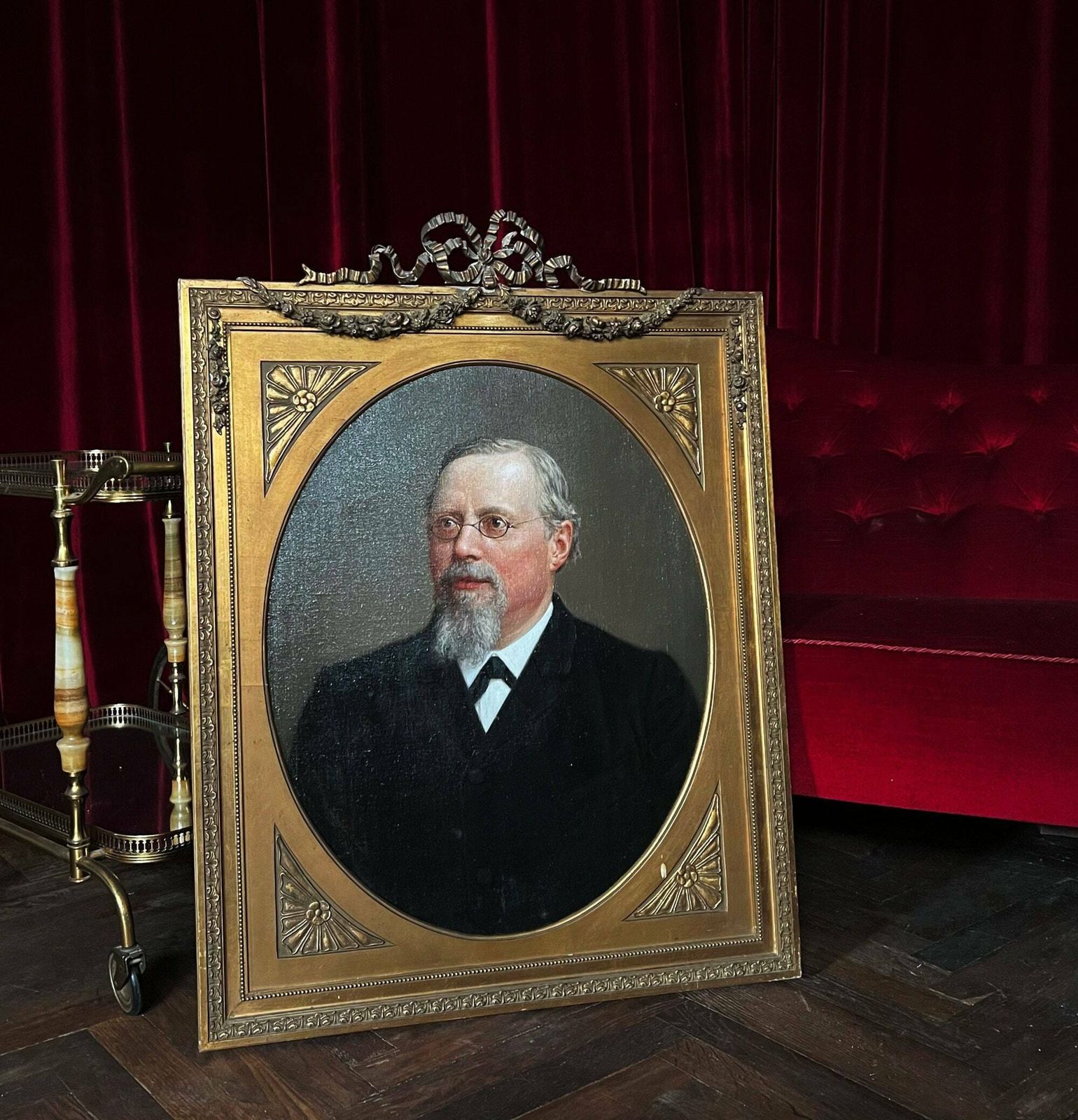 Original Antique Portrait, 1908 Signed And Dated Framed Oil Portrait Painting By German Artist Ludwig Wilhelm Heupel Siegen (1864 1945)