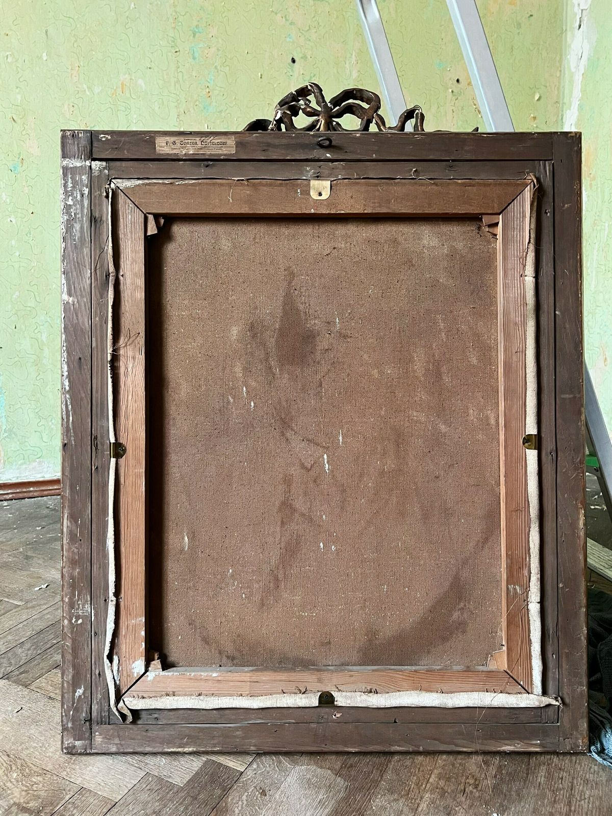photo furniture Original Antique Portrait, 1908 Signed And Dated Framed Oil Portrait Painting By German Artist Ludwig Wilhelm Heupel Siegen (1864 1945)