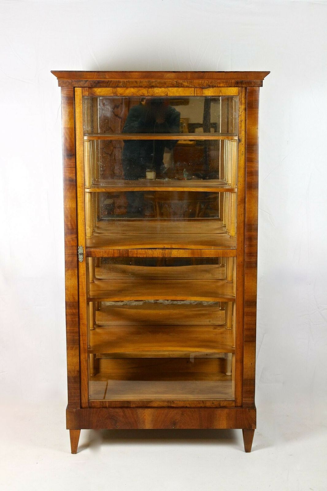 19th Century Biedermeier Nutwood Vitrine/ Display Cabinet, Austria Circa 1840 photo furniture