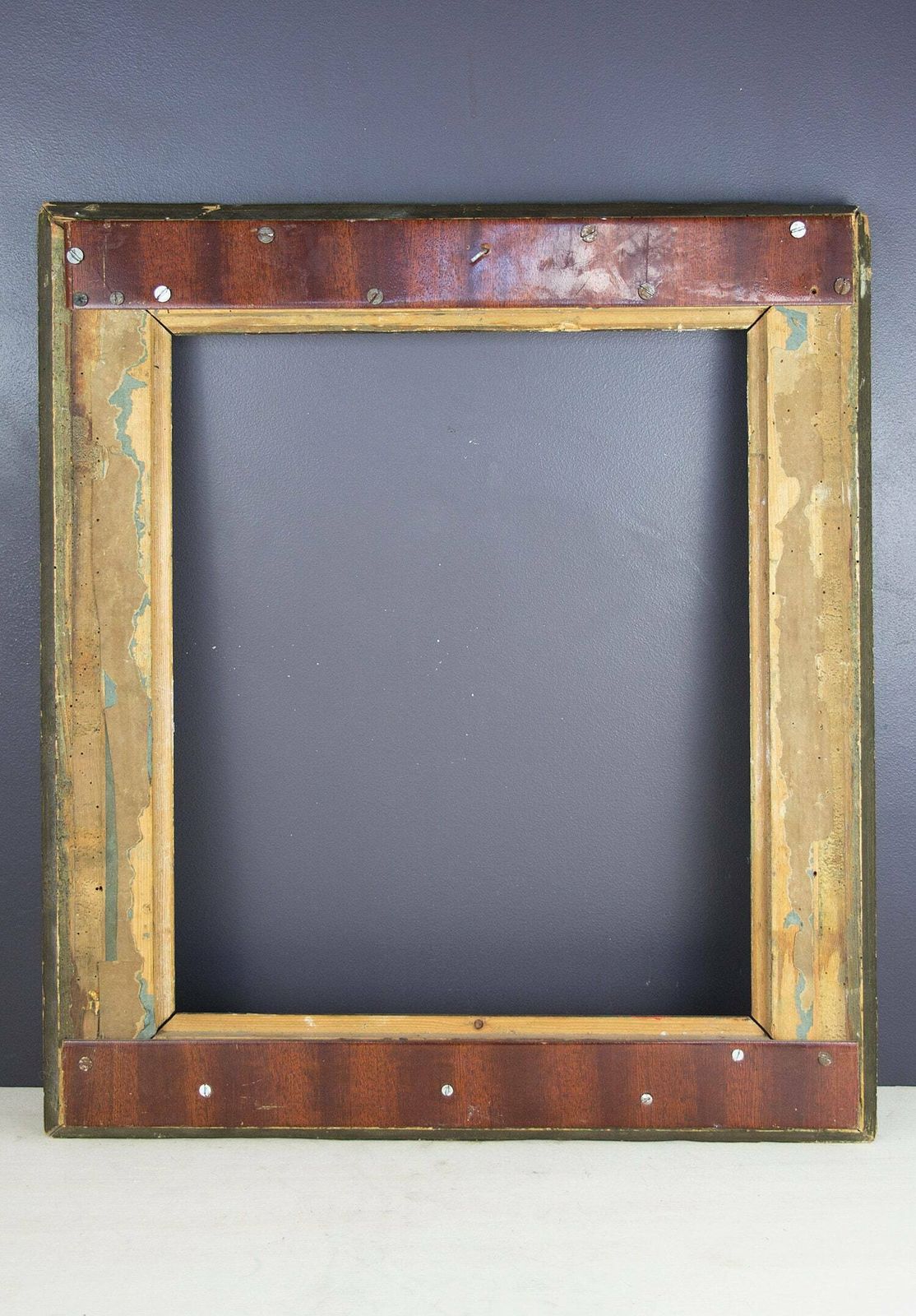 Antique Wood Frame, Distressed Frame, Aged Gold Frame, Ornate Gesso Frame, Empty Frame, French Home Decor, Carved Wood Frame photo vintage