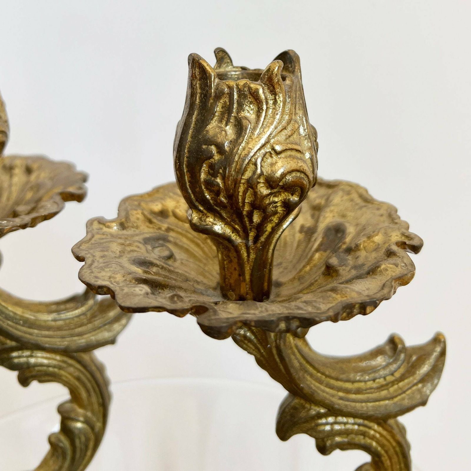Antique Pair Of Candlestick Holders, Rococo Style Candle Holders, Ornate Candle Stick Holders photo buy