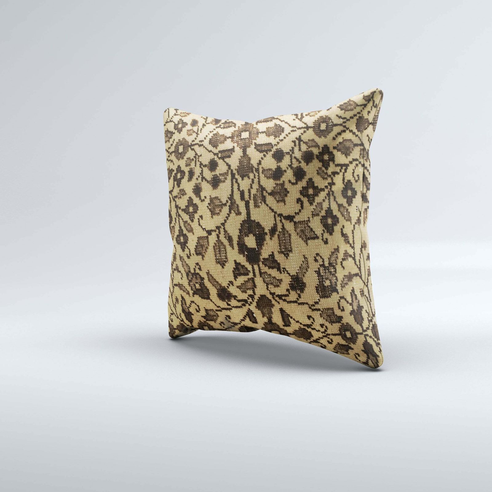 Carpet Cushion Cover, Pillow Case 40x40 Cm Turkish Kilim, Handmade photo furniture