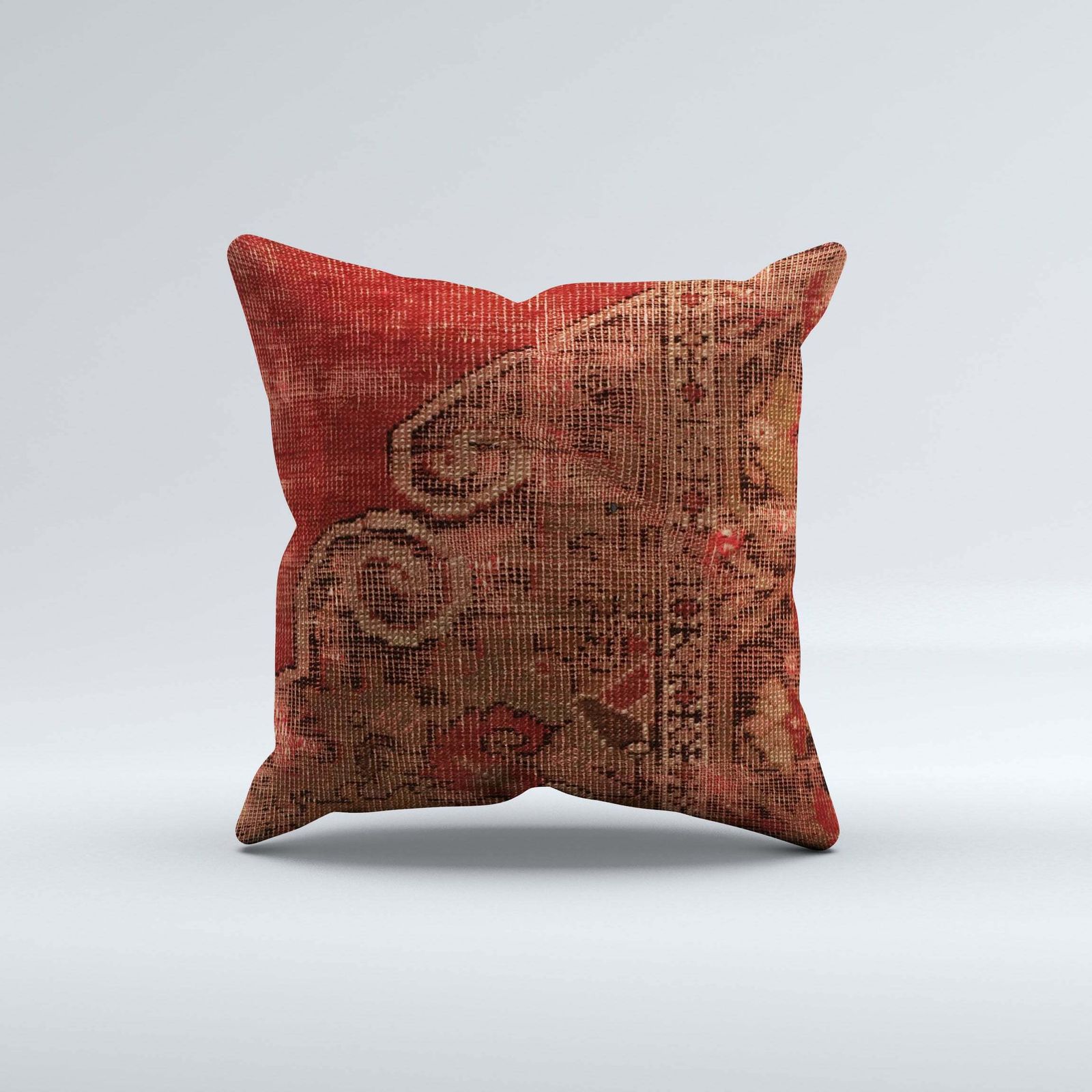 Carpet Cushion Cover, Pillow Case 40x40 Cm Turkish Kilim, Handmade