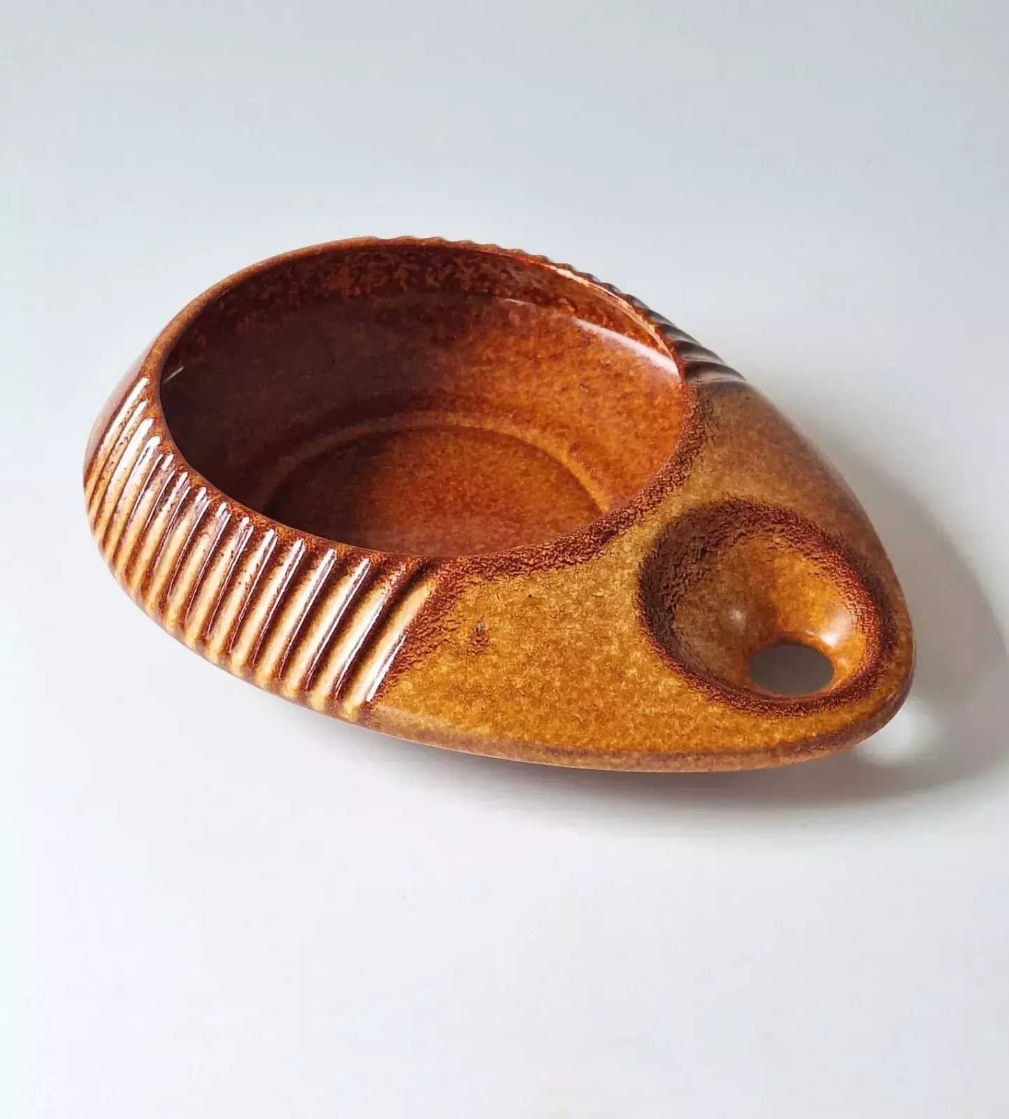 A Large Modernist ‘Screziato Tobacco’ Ceramic Fruit Bowl By Bertoncello Italy 70 photo furniture
