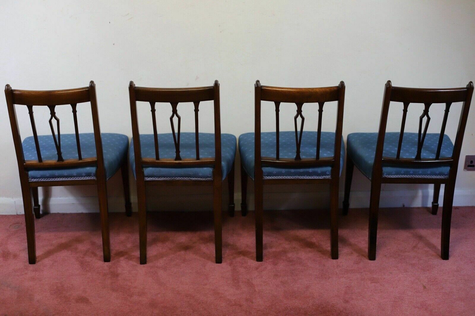 Beautiful Set Of Eight 19th Century Mahogany Dining Chairs photo 1395.0