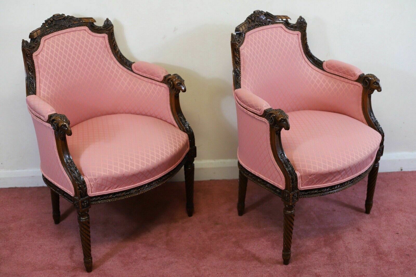 Lovely Pair Of Louis XVI Style Fauteuil And Stoll photo for sale
