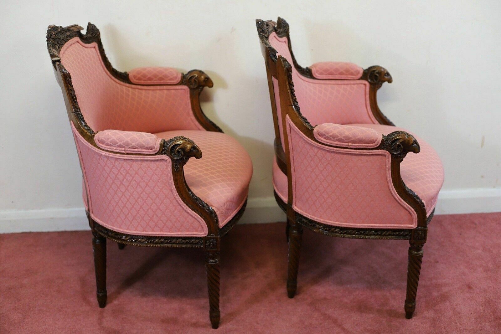 Lovely Pair Of Louis XVI Style Fauteuil And Stoll photo Furniture
