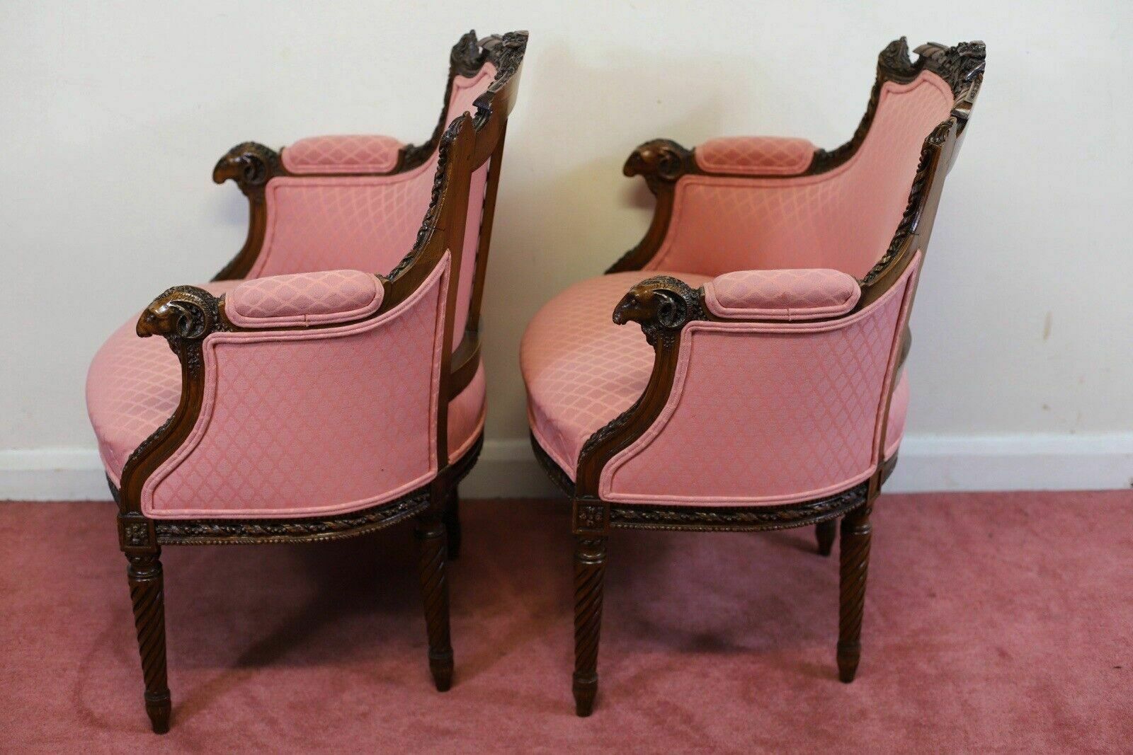 Lovely Pair Of Louis XVI Style Fauteuil And Stoll photo vinterior