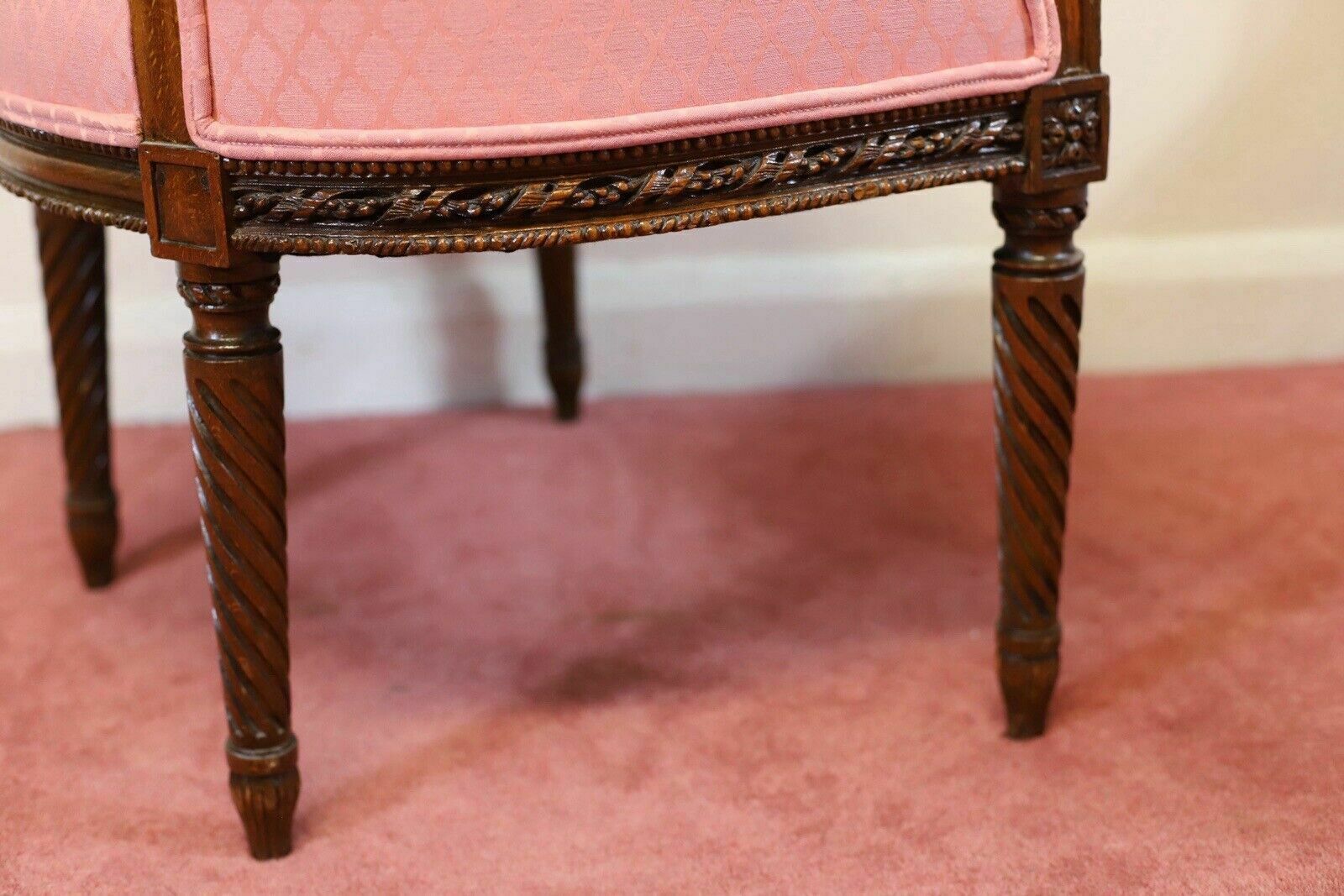 Furniture Lovely Pair Of Louis XVI Style Fauteuil And Stoll photo