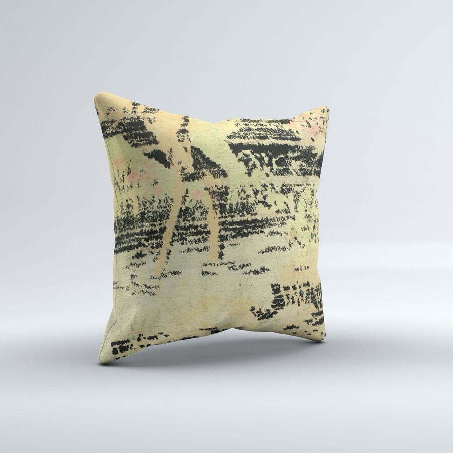 Carpet Cushion Cover, Pillow Case 40x40 Cm Turkish Kilim, Handmade 40933 photo for sale
