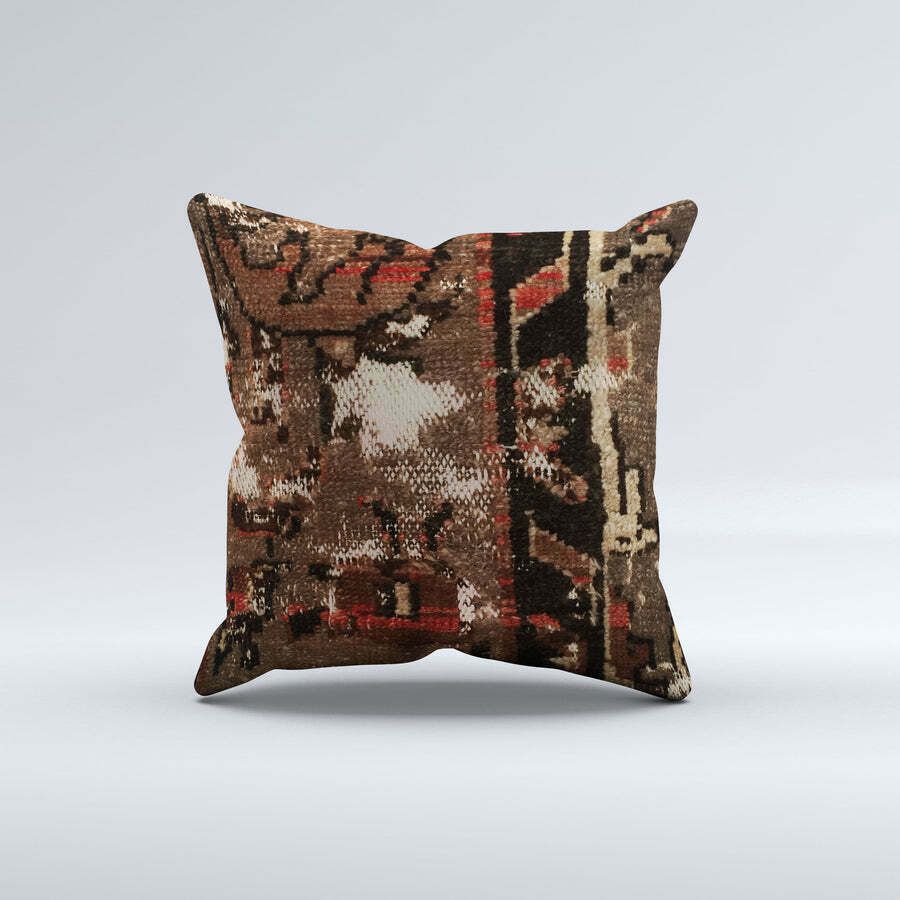 Carpet Cushion Cover, Pillow Case 40x40 Cm Turkish Kilim, Handmade 40932