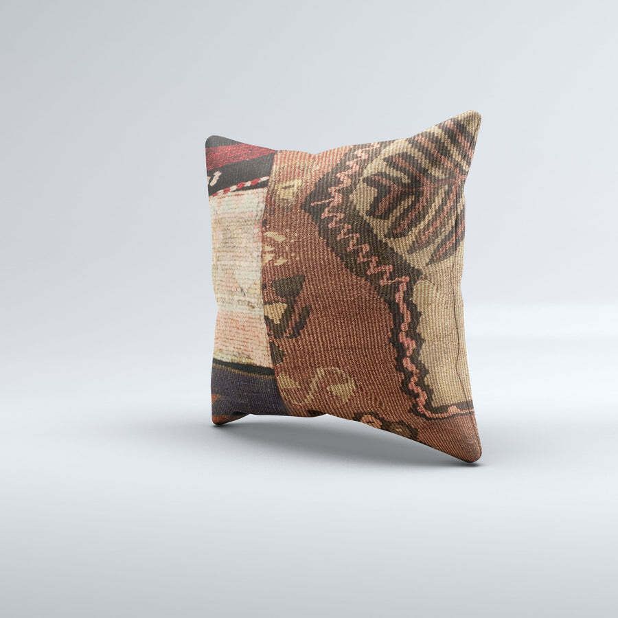 Carpet Cushion Cover, Pillow Case 40x40 Cm Turkish Kilim, Handmade 40910 photo furniture