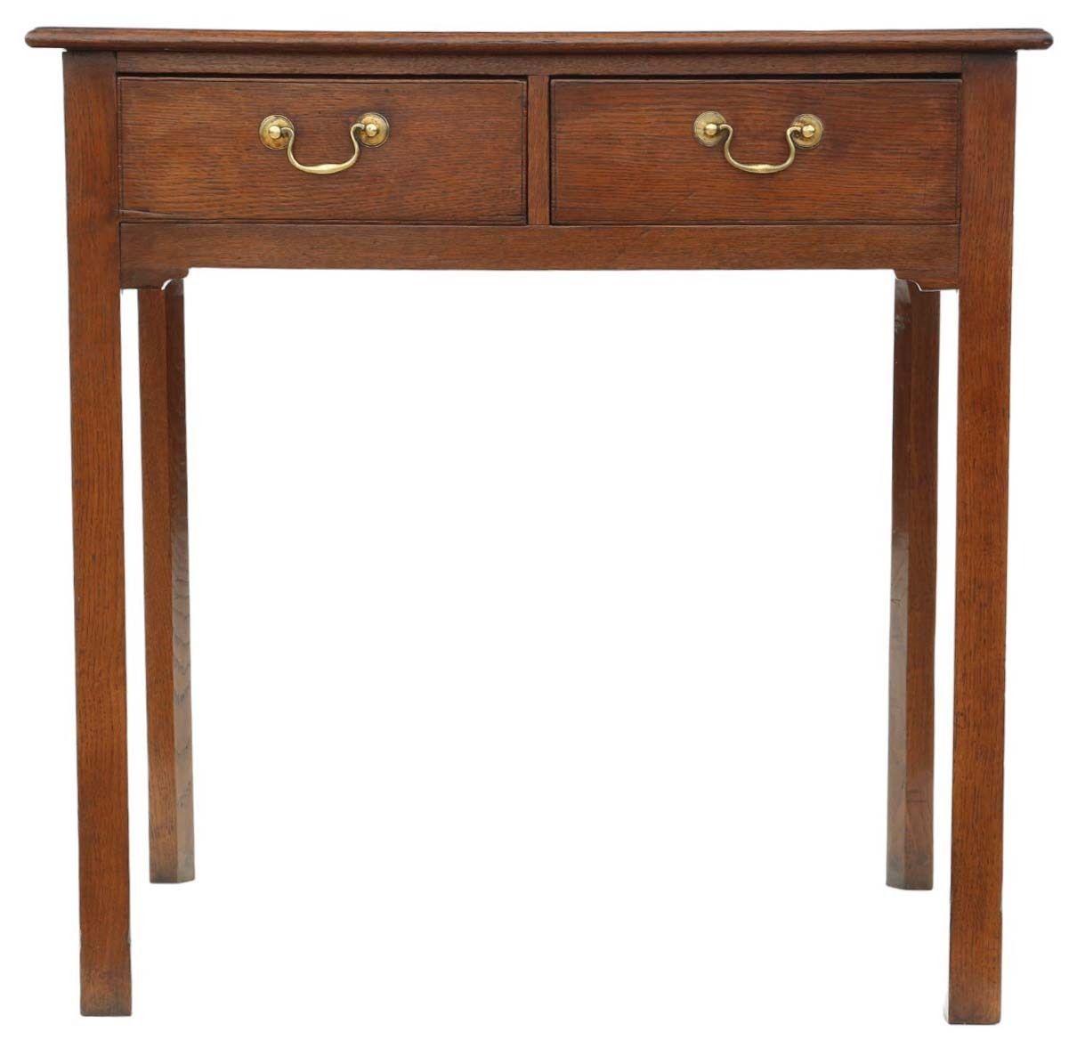 Fine Quality Antique Oak Writing Table   19th Century Desk Side Dressing