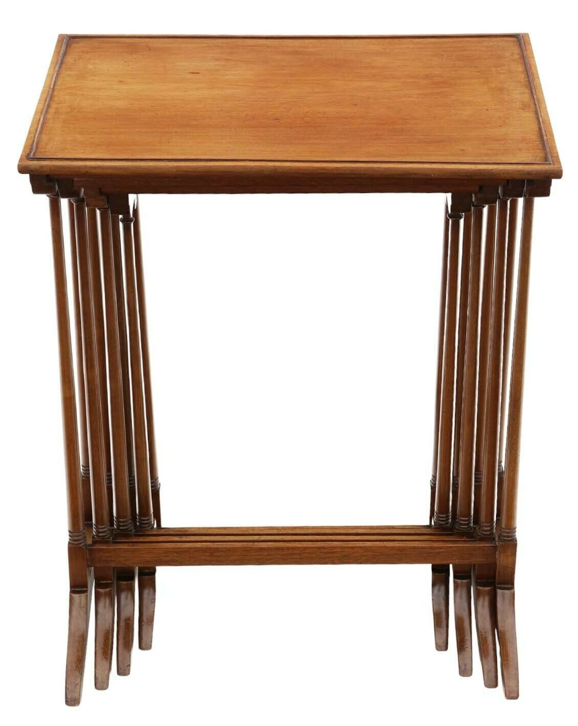 Fine Quality Antique Mahogany Nest Of Four Side Occasional Tables   Circa 1920 photo 1195.0