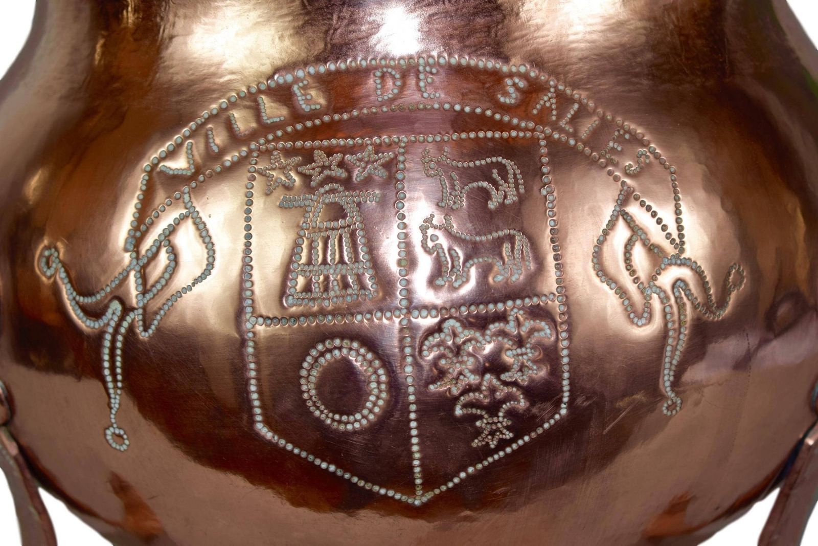 French Antique Dovetailed Copper Planter 19th.C photo for sale