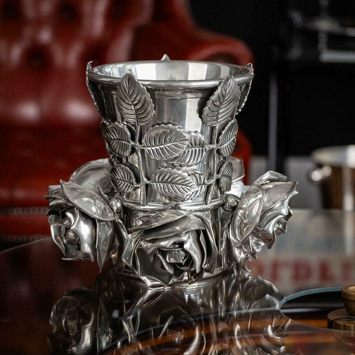 20th Century Italian Pewter Wine Cooler By Piero Figura For Atena photo furniture