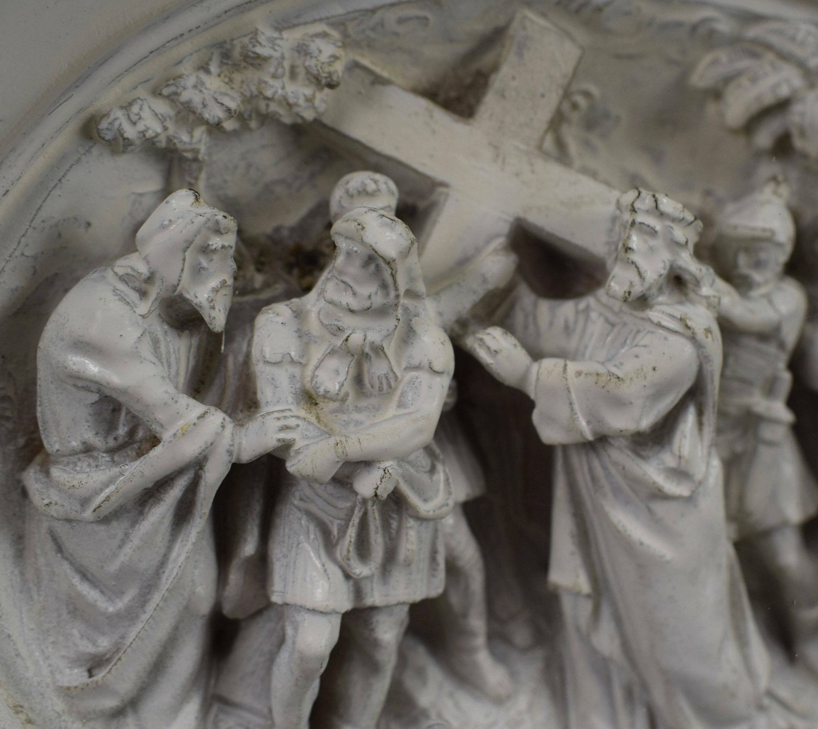 French Antique Religious Frame Jesus Carrying The Cross By Masson Napoleon III Frame photo for sale