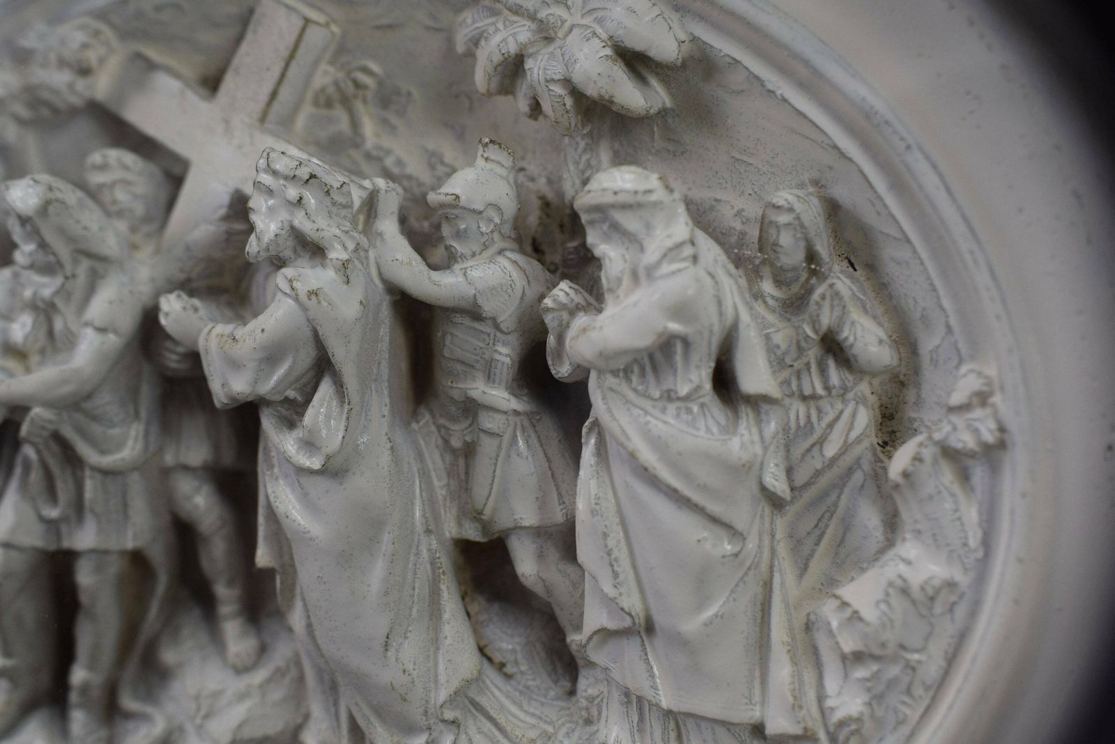 French Antique Religious Frame Jesus Carrying The Cross By Masson Napoleon III Frame photo Home Decor