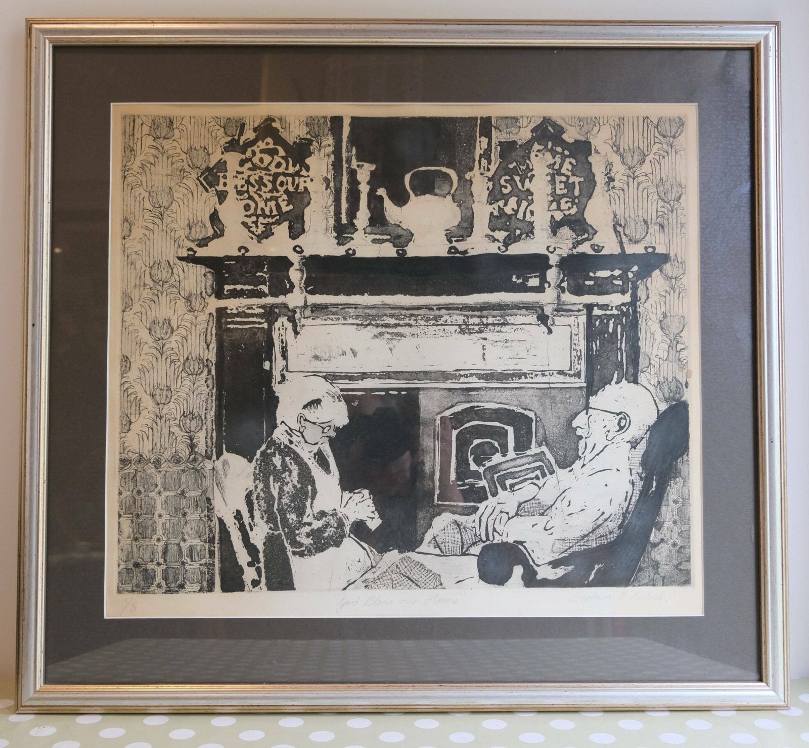 New Home Gift Couple By Fireside Print photo vinterior
