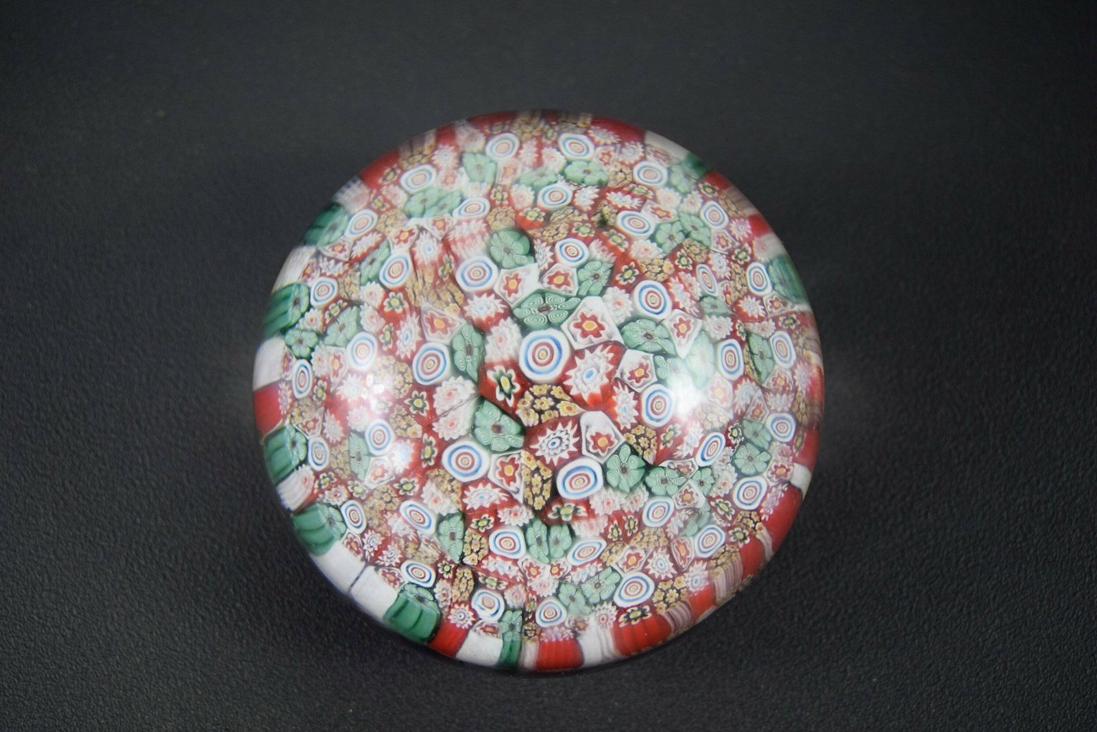 Antique Italian Murano Glass Ball Sulphur Paper Press photo for sale