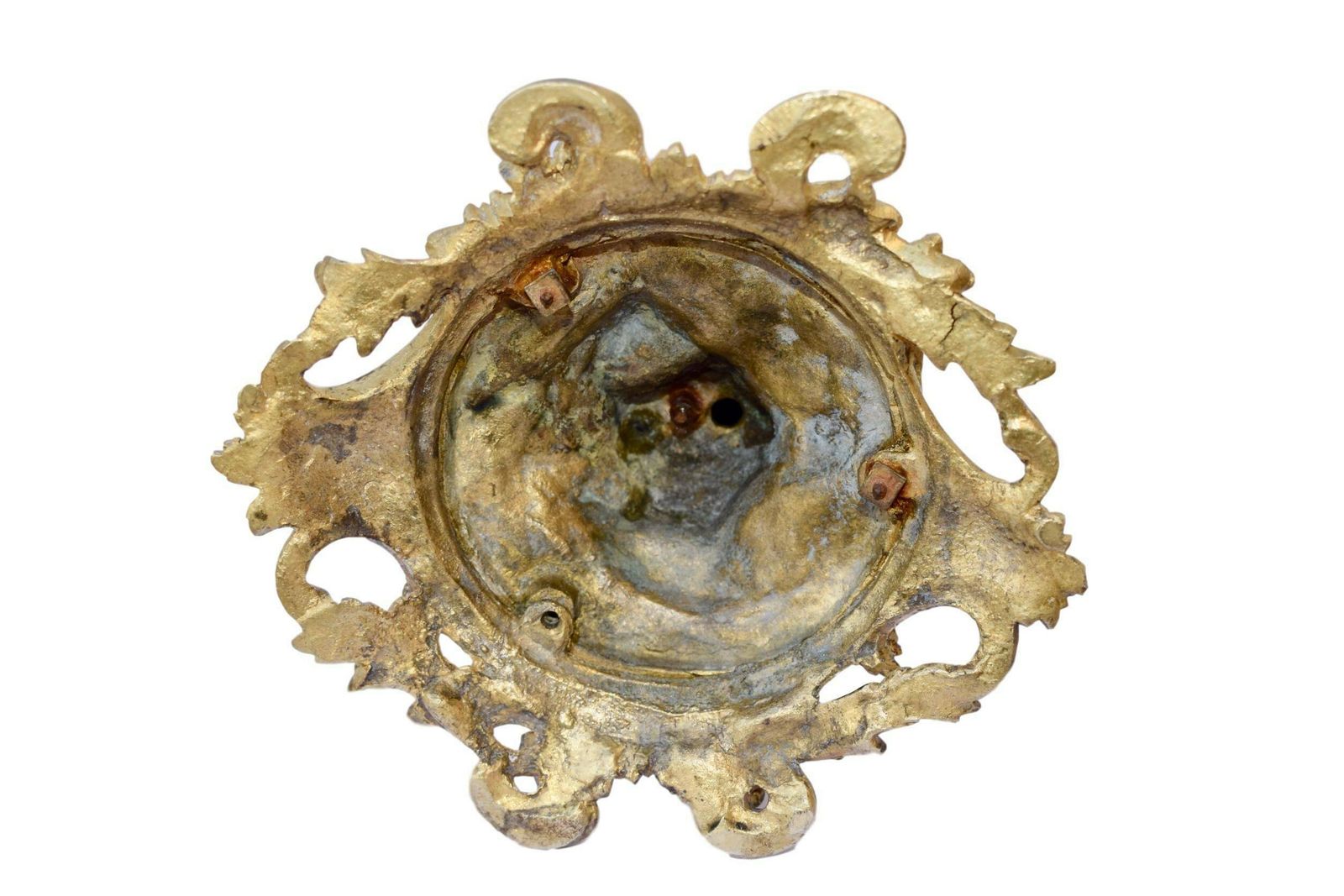 photo for sale Rococo Antique French Ormolu Bronze Candlestick Candle Holder With A Faun Statue