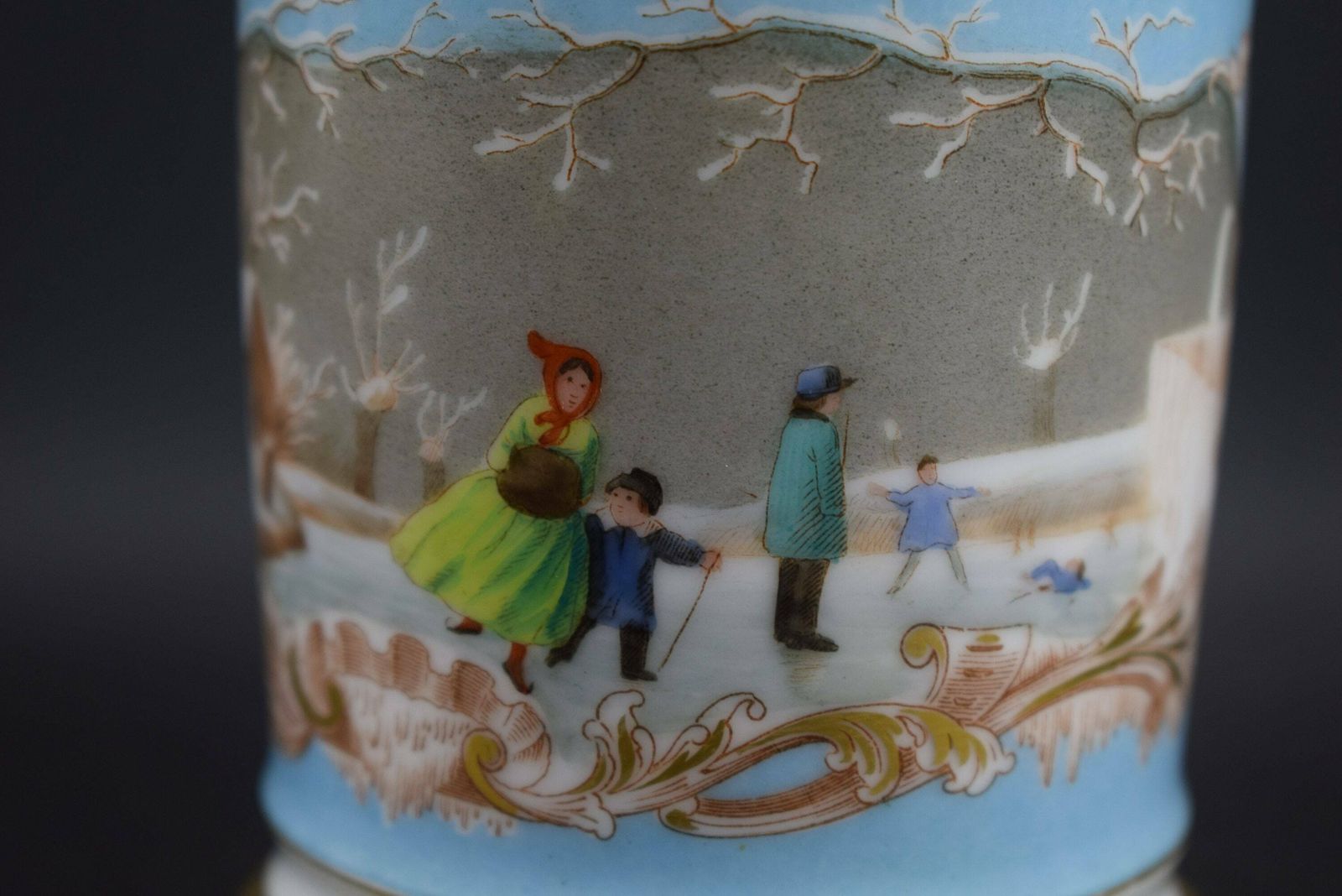 French Antique Chocolate Cup Porcelain Of Paris 19th photo for sale