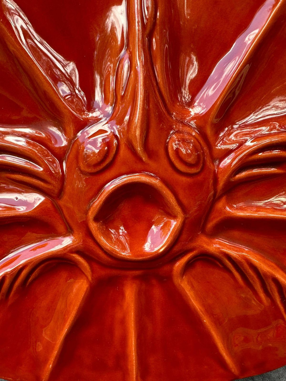 French Vintage Vallauris Majolica Fish Oyster Platter photo for sale