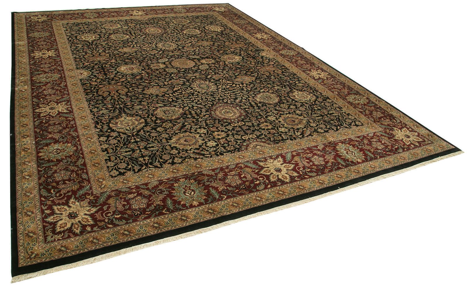 Oriental Handmade 2000s 390 Cm X 518 Cm Black Large Area Oushak Rug photo furniture