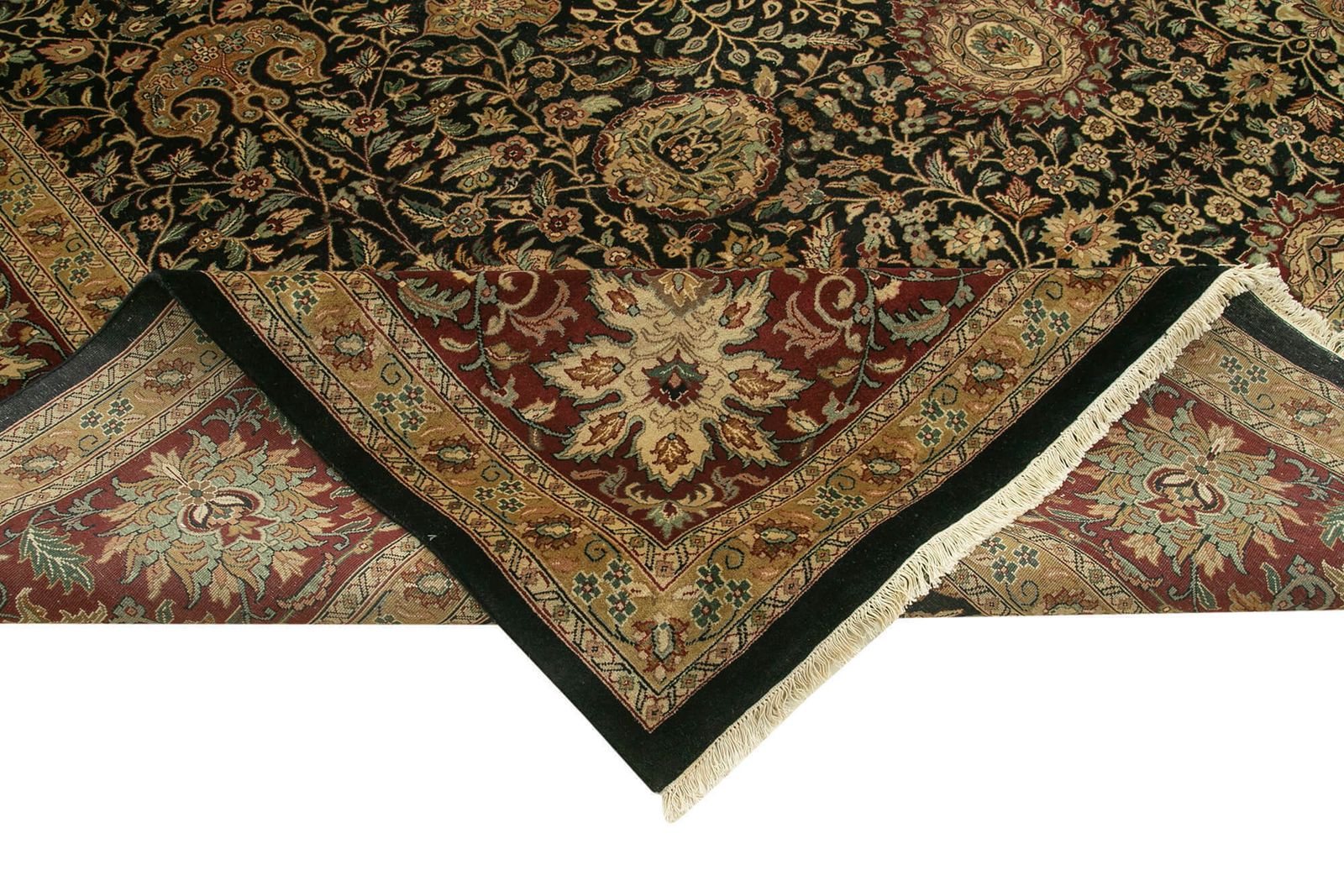 Oriental Handmade 2000s 390 Cm X 518 Cm Black Large Area Oushak Rug photo vinterior