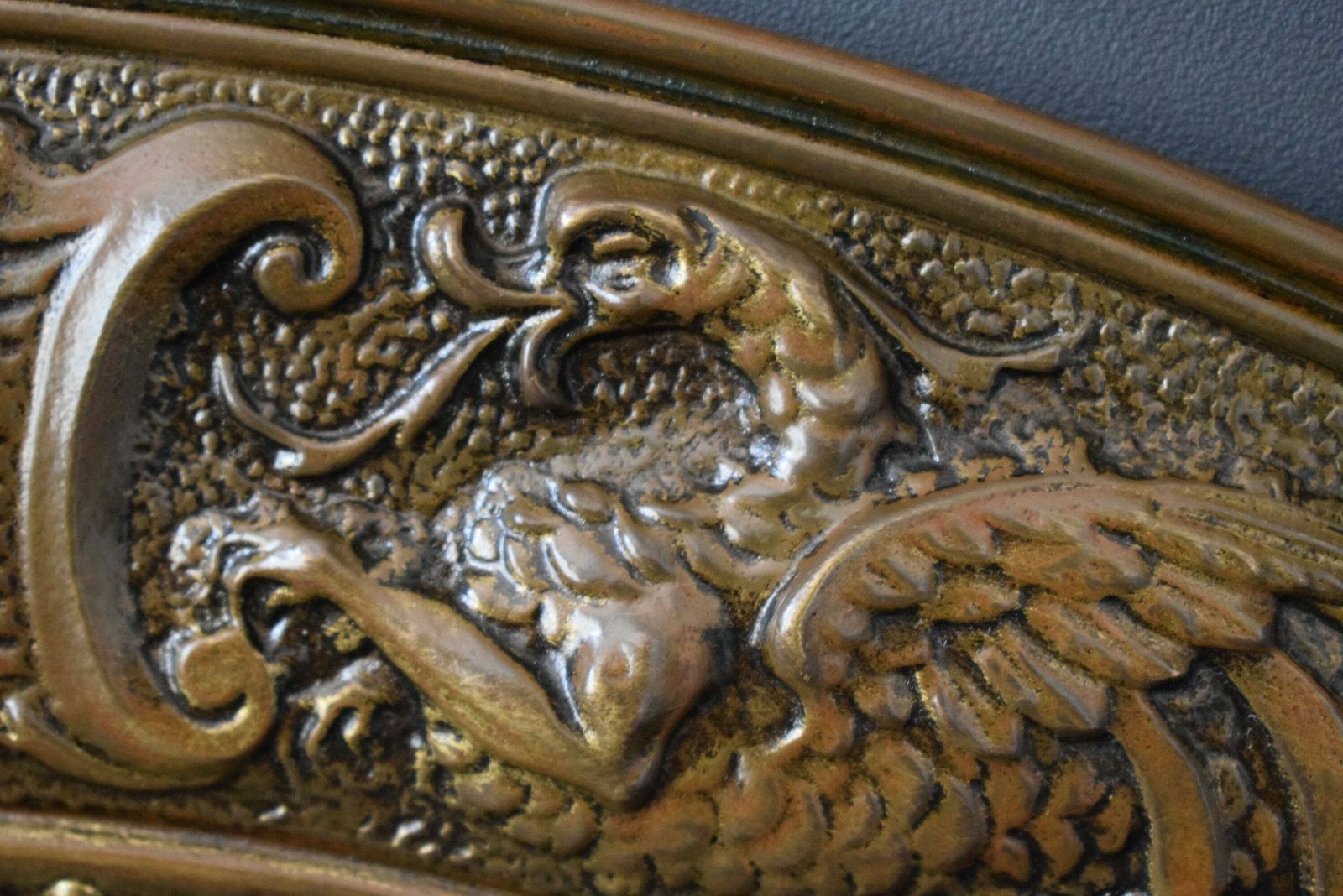 19th.C Embossed Copper Picture Art Wall Panel Tray photo 284.0