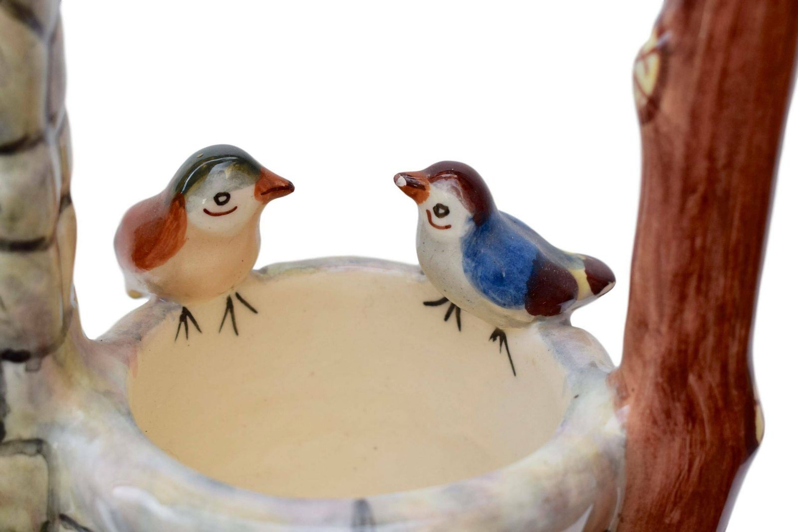 Jerome Massier Antique French Vallauris Majolica Bird Wishing Well Centrepiece photo vinterior
