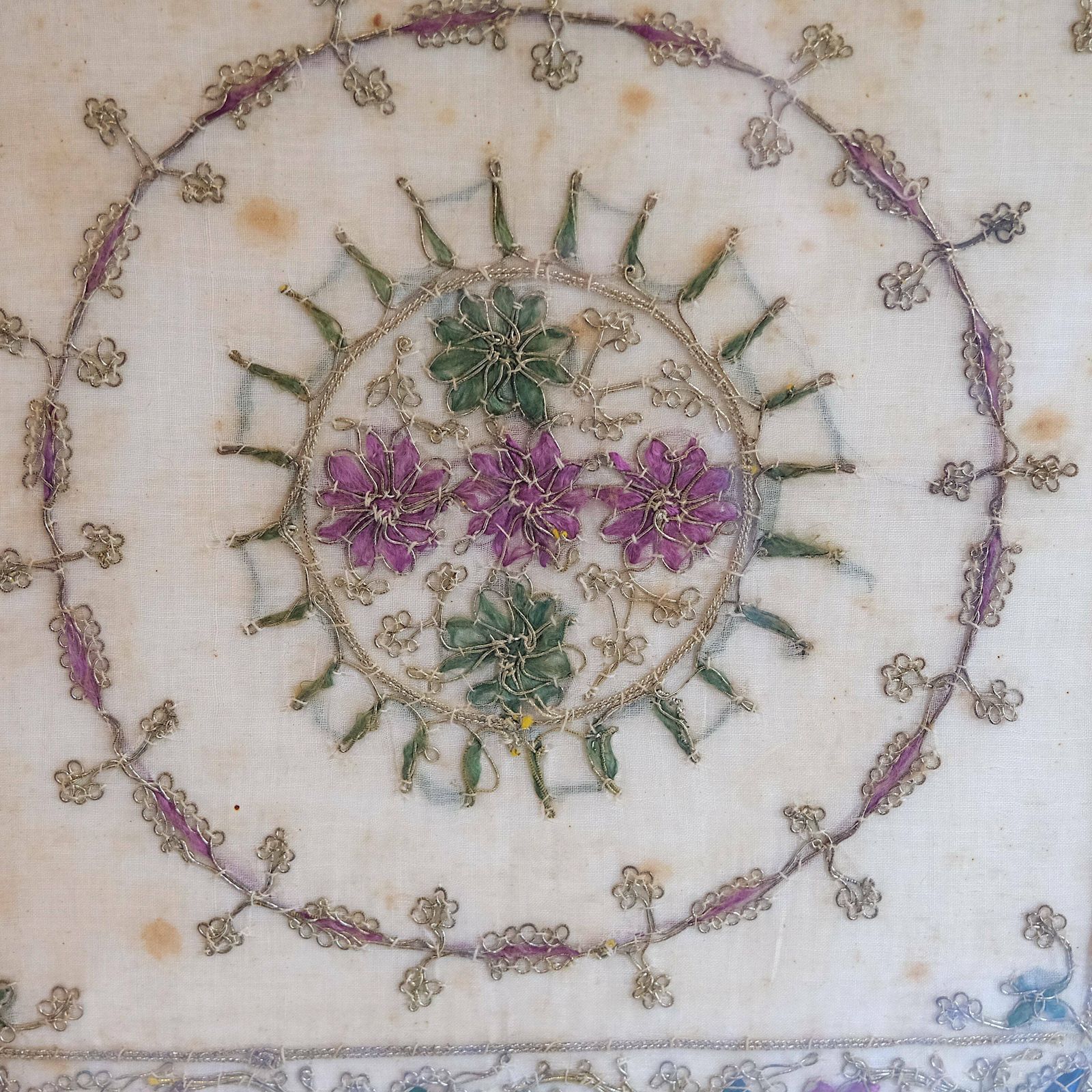 Antique Beetle Wing Embroidery, Indian Textile photo vinterior