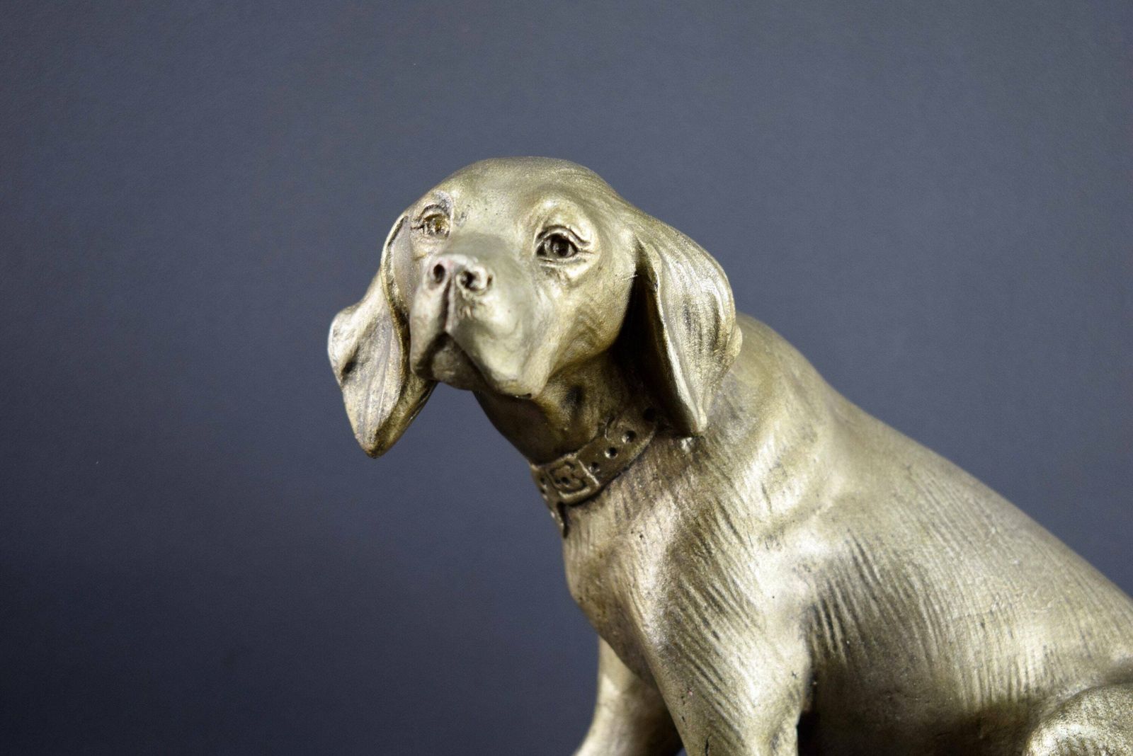 Garnier French Terracotta Hunted Dog Statue Vintage photo furniture