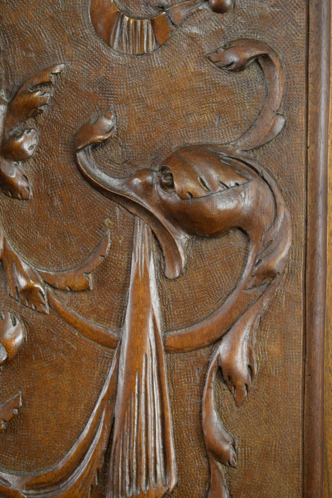 French Antique Hand Carved Wood Cupboard Chimera Head Mascaron 19th photo Home Fixtures